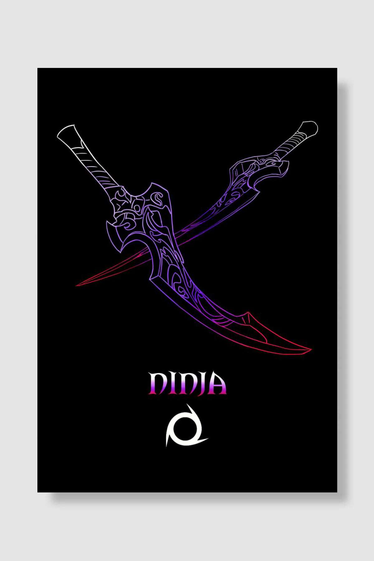 Ninja FF14 Oyun Poster Çerçevesiz Yüksek Kalite Oyun Afiş Duvar Poster