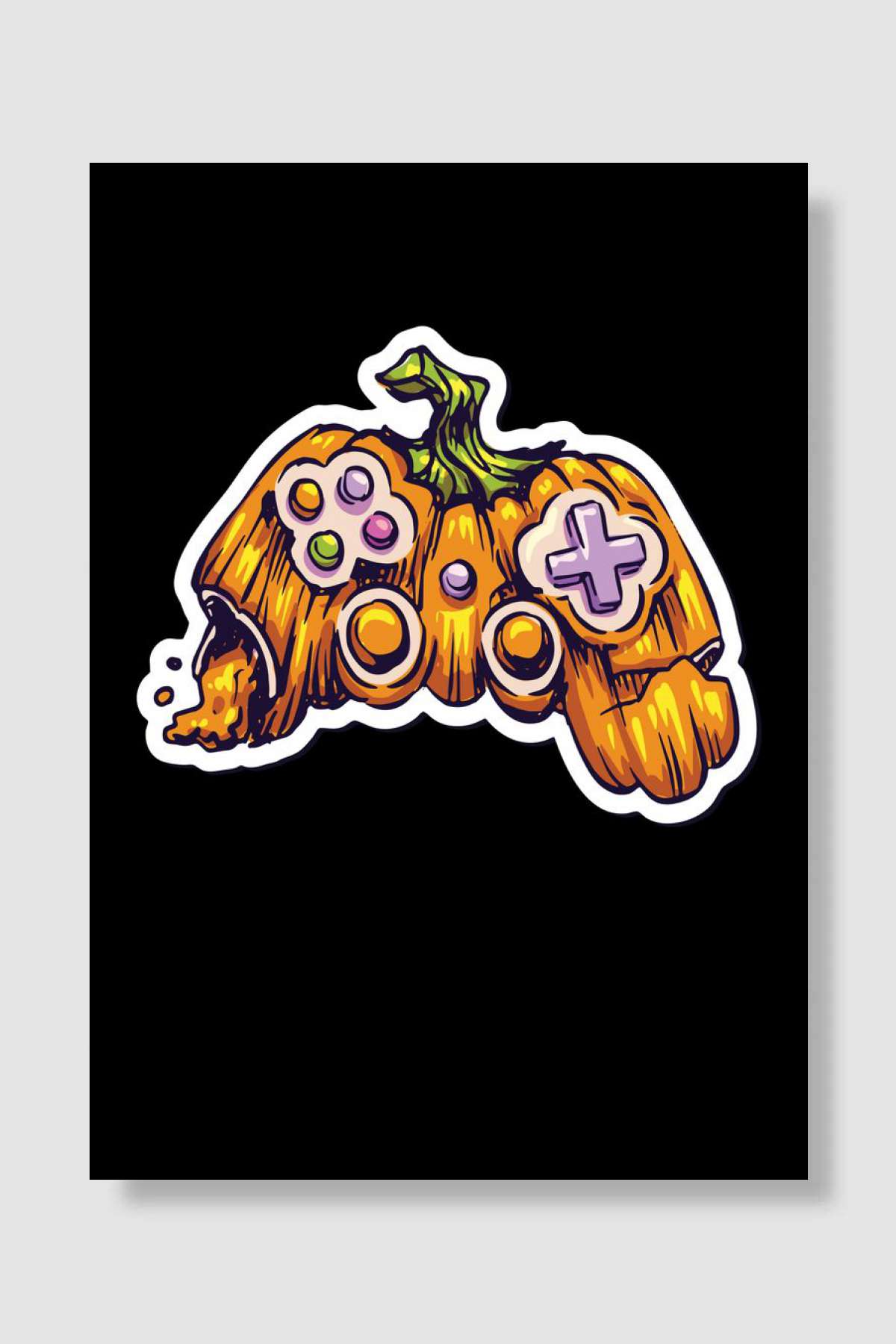 Pumpkin Joystick Oyun Poster Çerçevesiz Yüksek Kalite Oyun Afiş Duvar Poster