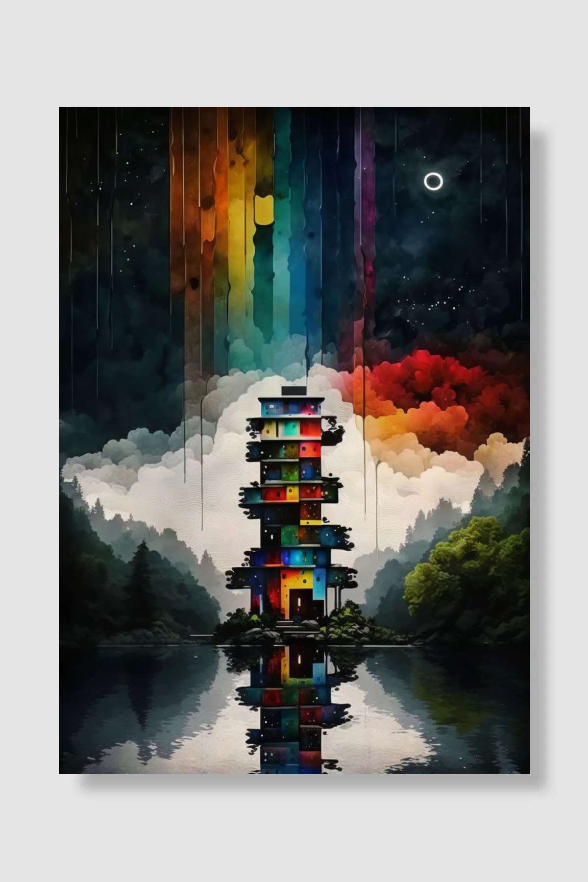 Tetris to Heaven Oyun Poster Çerçevesiz Yüksek Kalite Oyun Afiş Duvar Poster