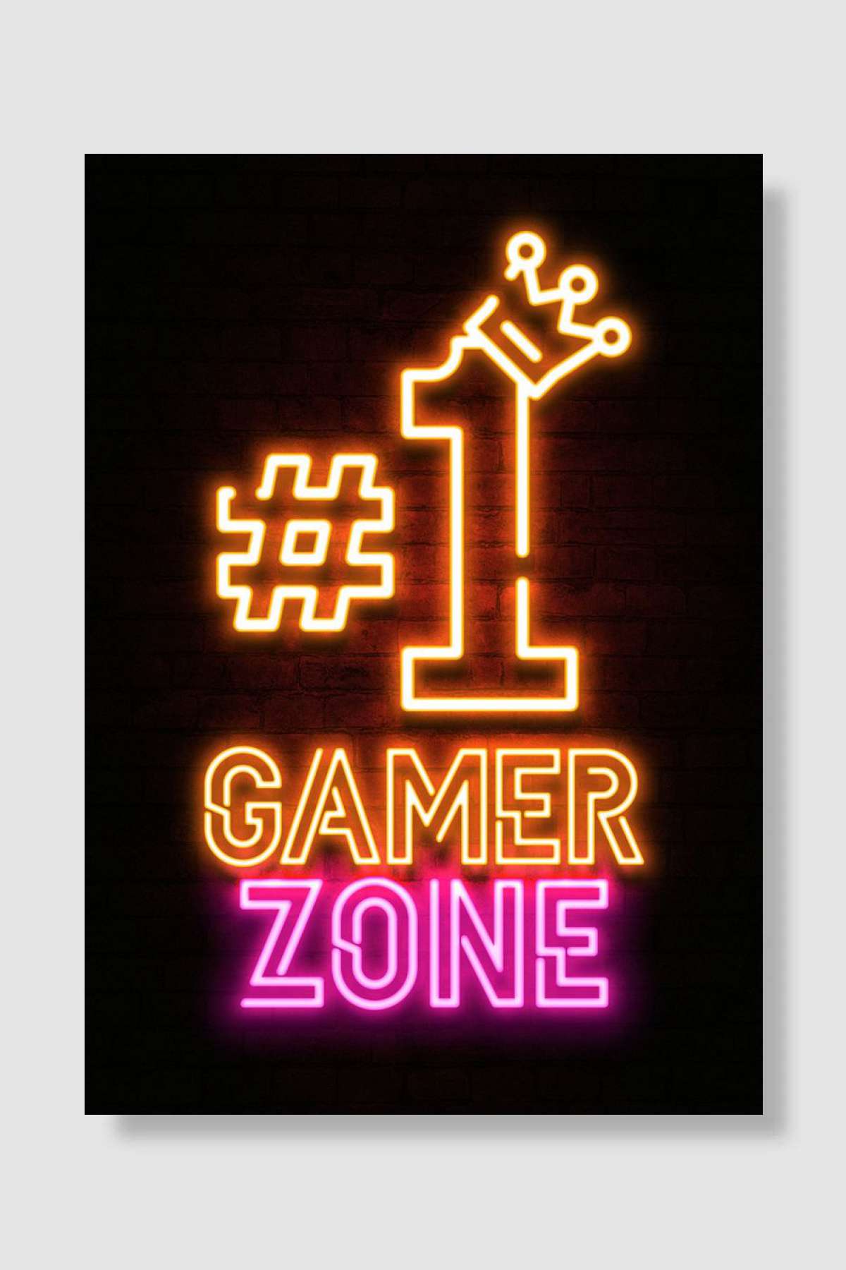 gamer zone Oyun Poster Çerçevesiz Yüksek Kalite Oyun Afiş Duvar Poster