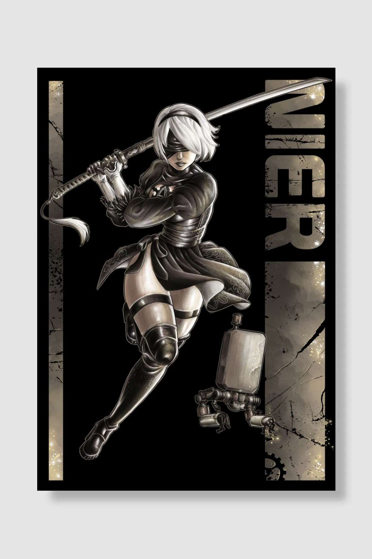 Nier Aut Oyun Poster Çerçevesiz Yüksek Kalite Oyun Afiş Duvar Poster
