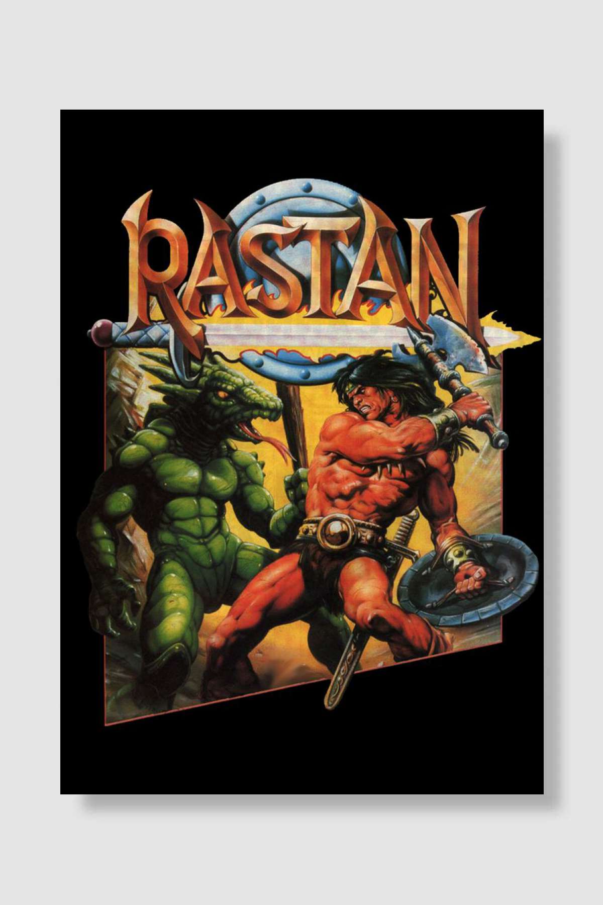 Rastan Oyun Poster Çerçevesiz Yüksek Kalite Oyun Afiş Duvar Poster