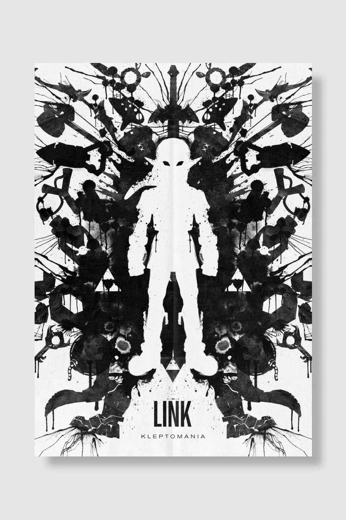 Link-Blot part of my geek psychological disorders serie ... Oyun Poster Çerçevesiz Yüksek Kalite Oyun Afiş Duvar Poster