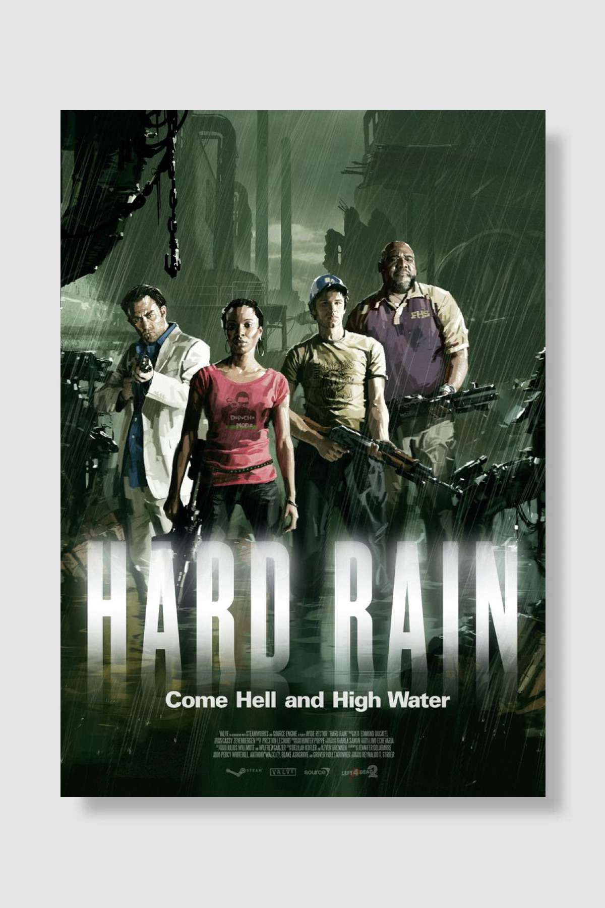 Hard Rain Oyun Poster Çerçevesiz Yüksek Kalite Oyun Afiş Duvar Poster