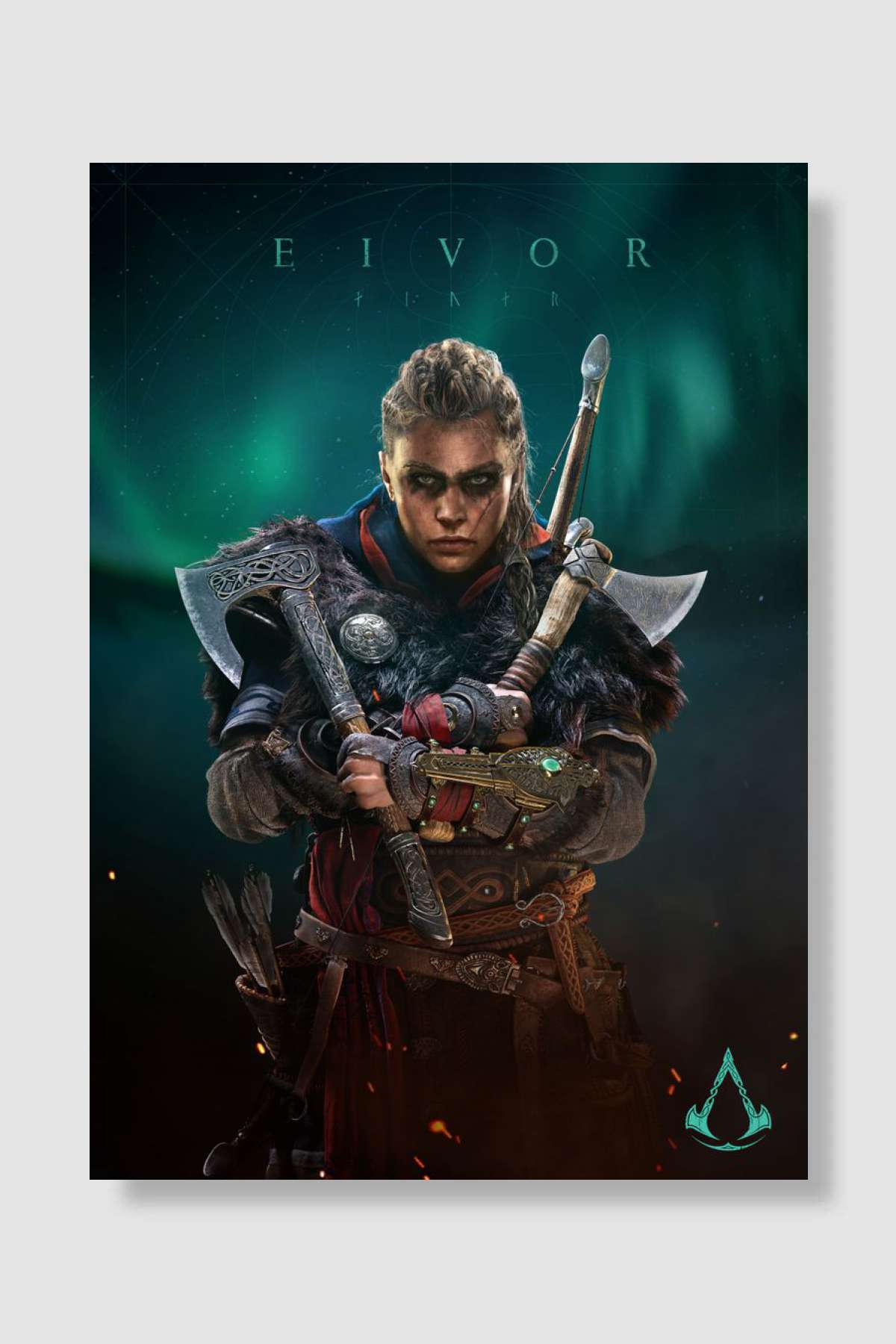 Eivor Viking Female Oyun Poster Çerçevesiz Yüksek Kalite Oyun Afiş Duvar Poster