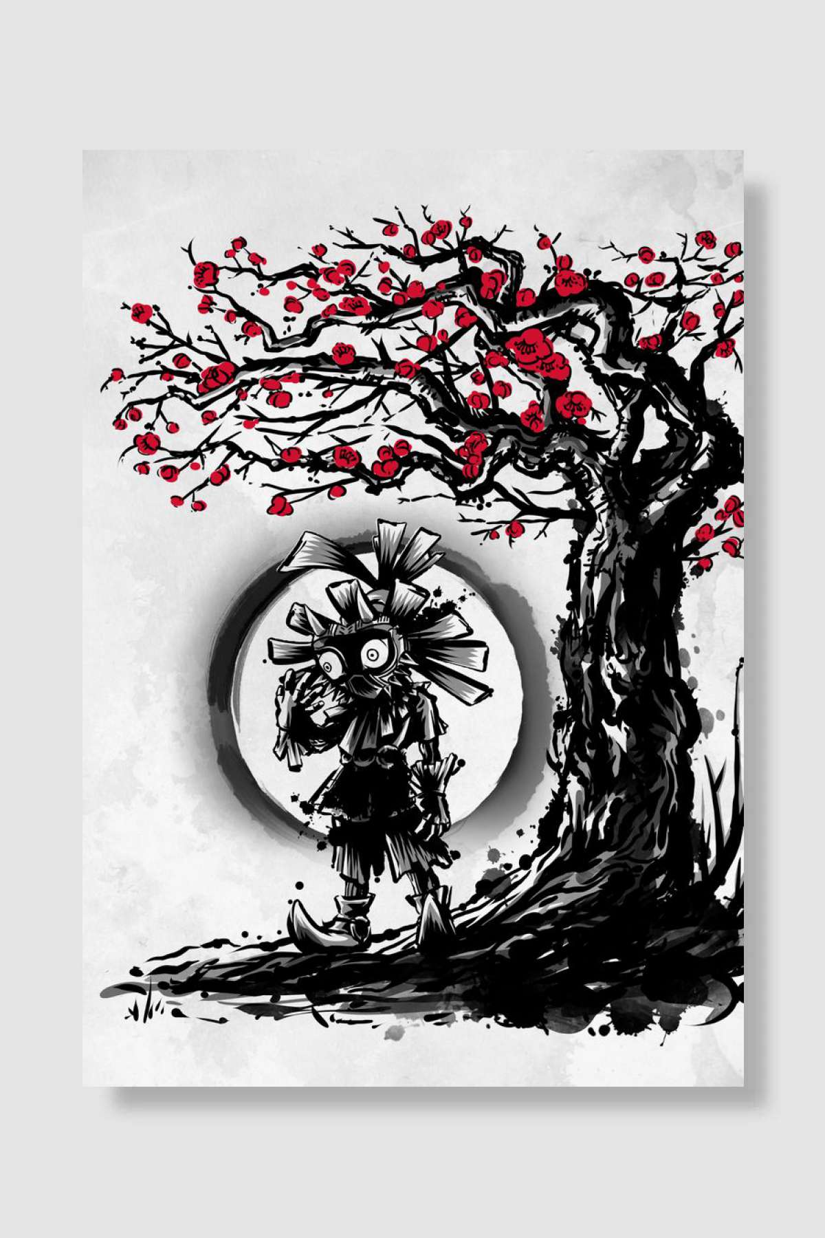 Mask under the moon Oyun Poster Çerçevesiz Yüksek Kalite Oyun Afiş Duvar Poster