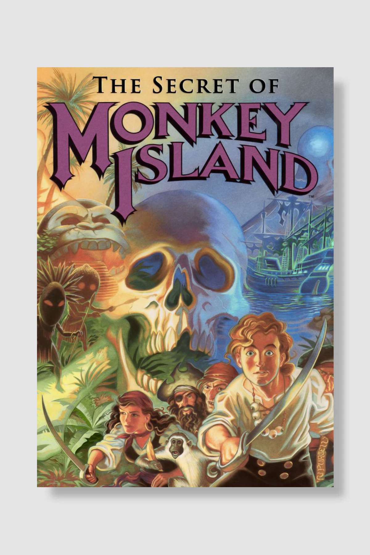 Secret Of Monkey Island Oyun Poster Çerçevesiz Yüksek Kalite Oyun Afiş Duvar Poster