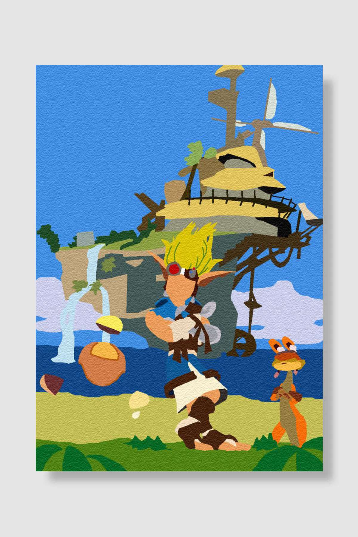 Jak and Daxter Oyun Poster Çerçevesiz Yüksek Kalite Oyun Afiş Duvar Poster