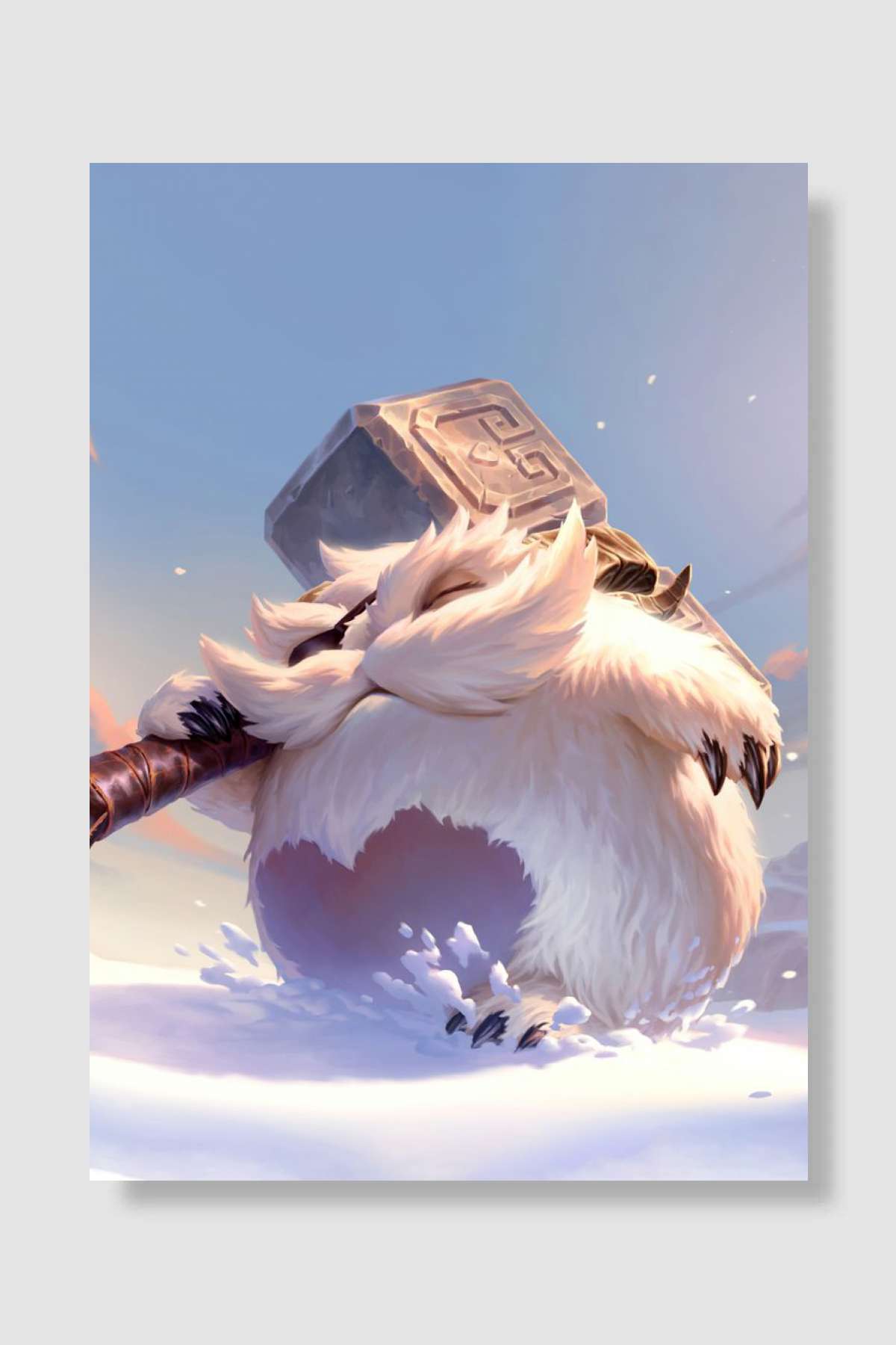 Mighty Poro v Oyun Poster Çerçevesiz Yüksek Kalite Oyun Afiş Duvar Poster