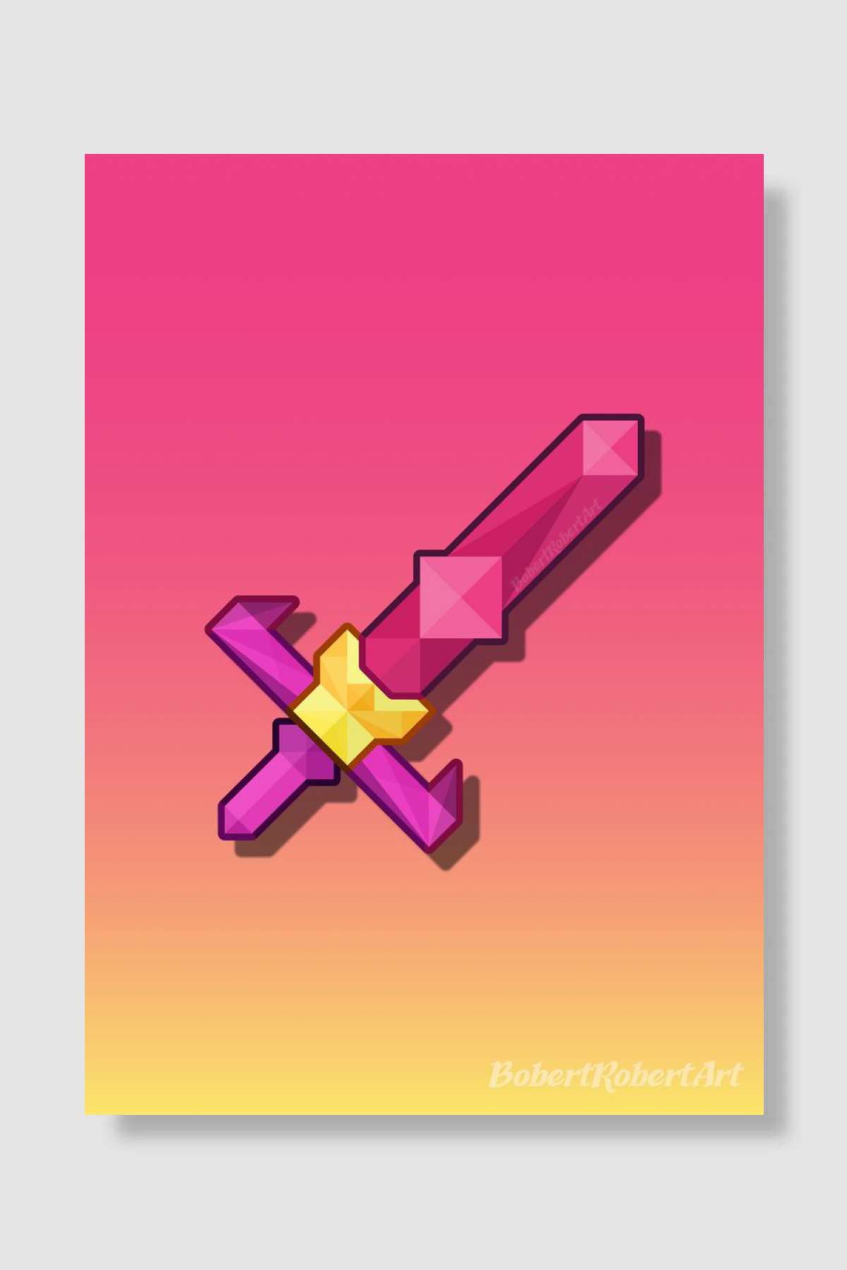 Terraria Starfury Sword Oyun Poster Çerçevesiz Yüksek Kalite Oyun Afiş Duvar Poster