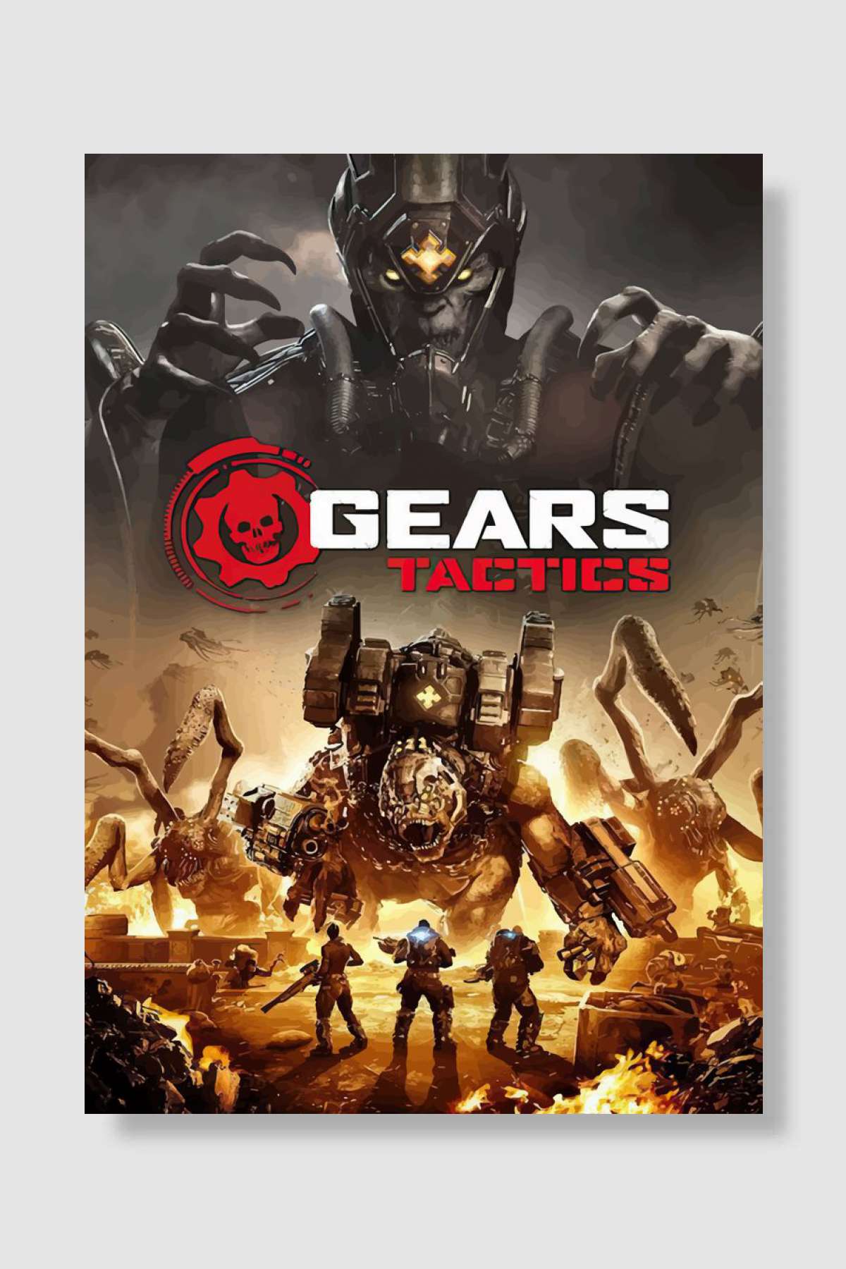 Gears Tactics Cover Art Oyun Poster Çerçevesiz Yüksek Kalite Oyun Afiş Duvar Poster