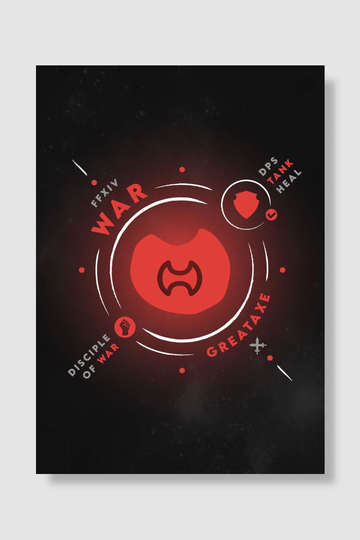 WAR Life FF14 Oyun Poster Çerçevesiz Yüksek Kalite Oyun Afiş Duvar Poster