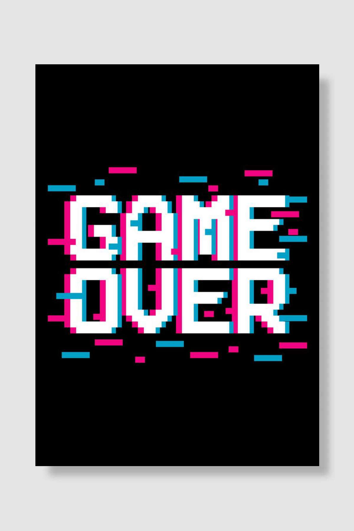 Anime Game Over Otaku Oyun Poster Çerçevesiz Yüksek Kalite Oyun Afiş Duvar Poster