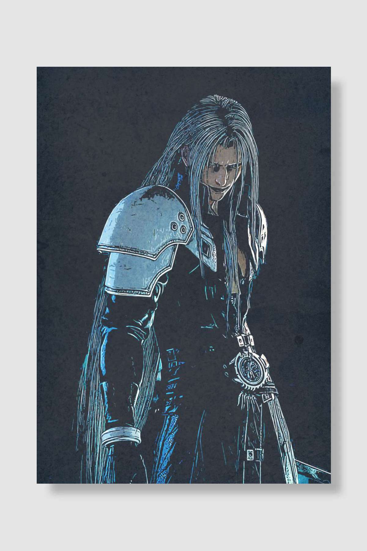 Sephiroth Oyun Poster Çerçevesiz Yüksek Kalite Oyun Afiş Duvar Poster