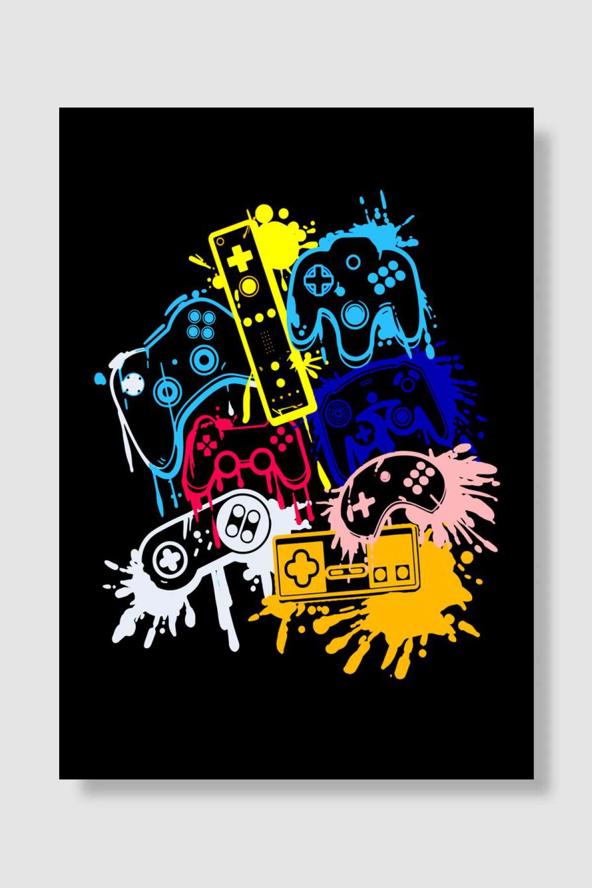 Video Game Controller Oyun Poster Çerçevesiz Yüksek Kalite Oyun Afiş Duvar Poster