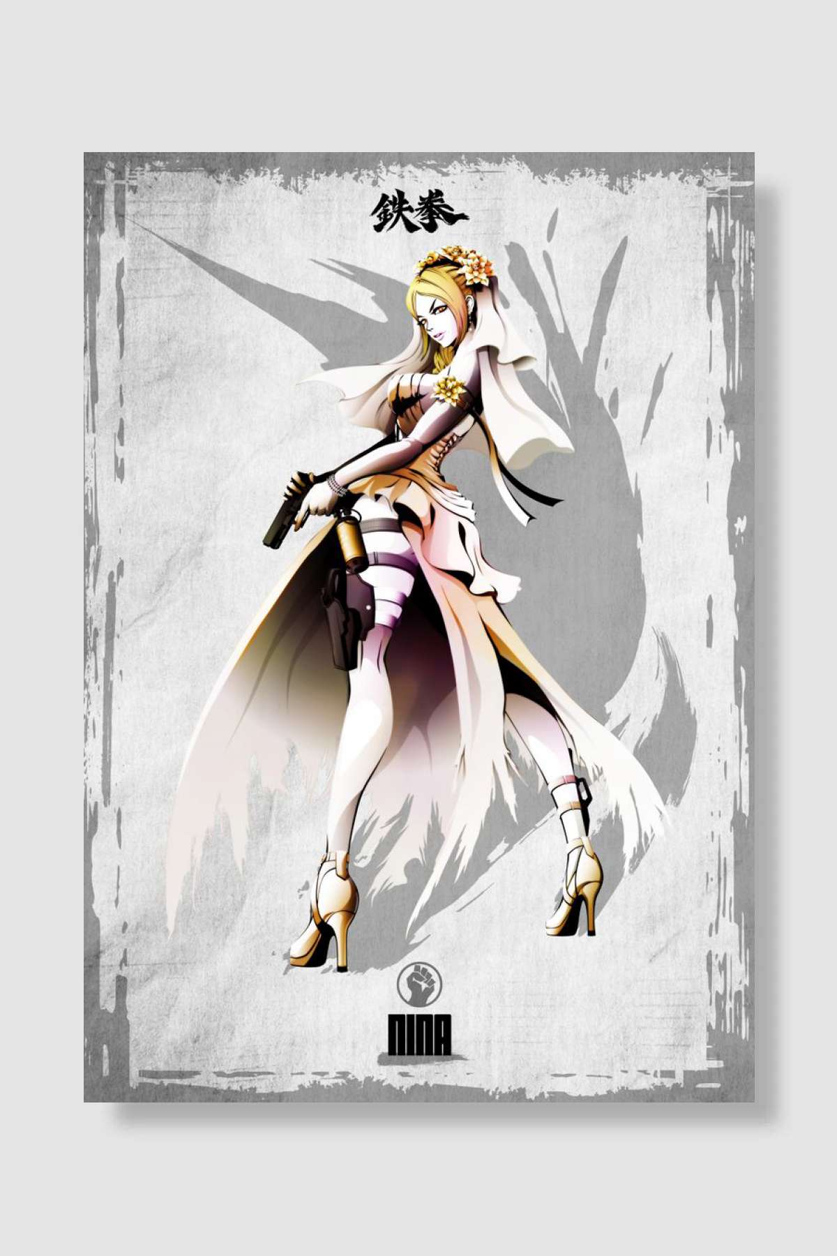 Nina Williams Oyun Poster Çerçevesiz Yüksek Kalite Oyun Afiş Duvar Poster