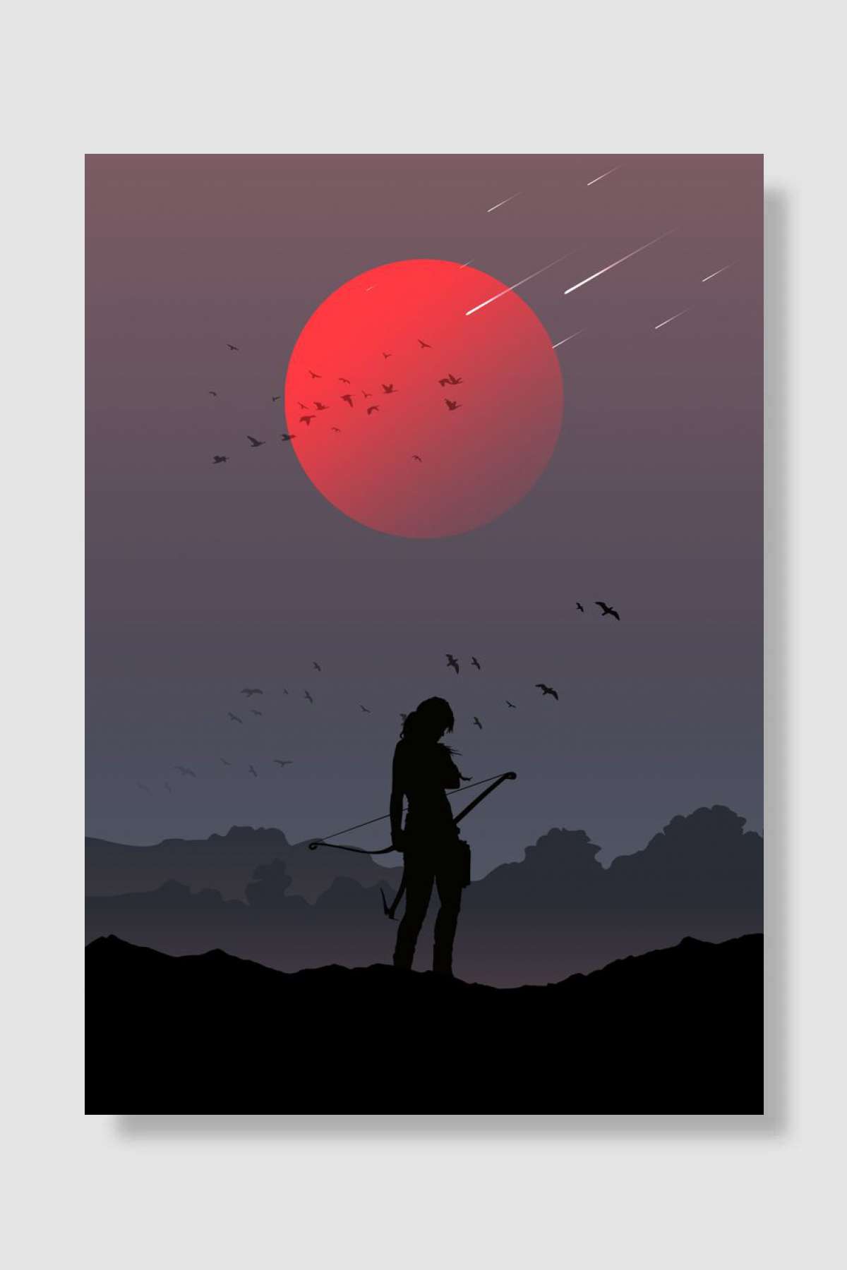 Lara Croft Tomb Raider Oyun Poster Çerçevesiz Yüksek Kalite Oyun Afiş Duvar Poster