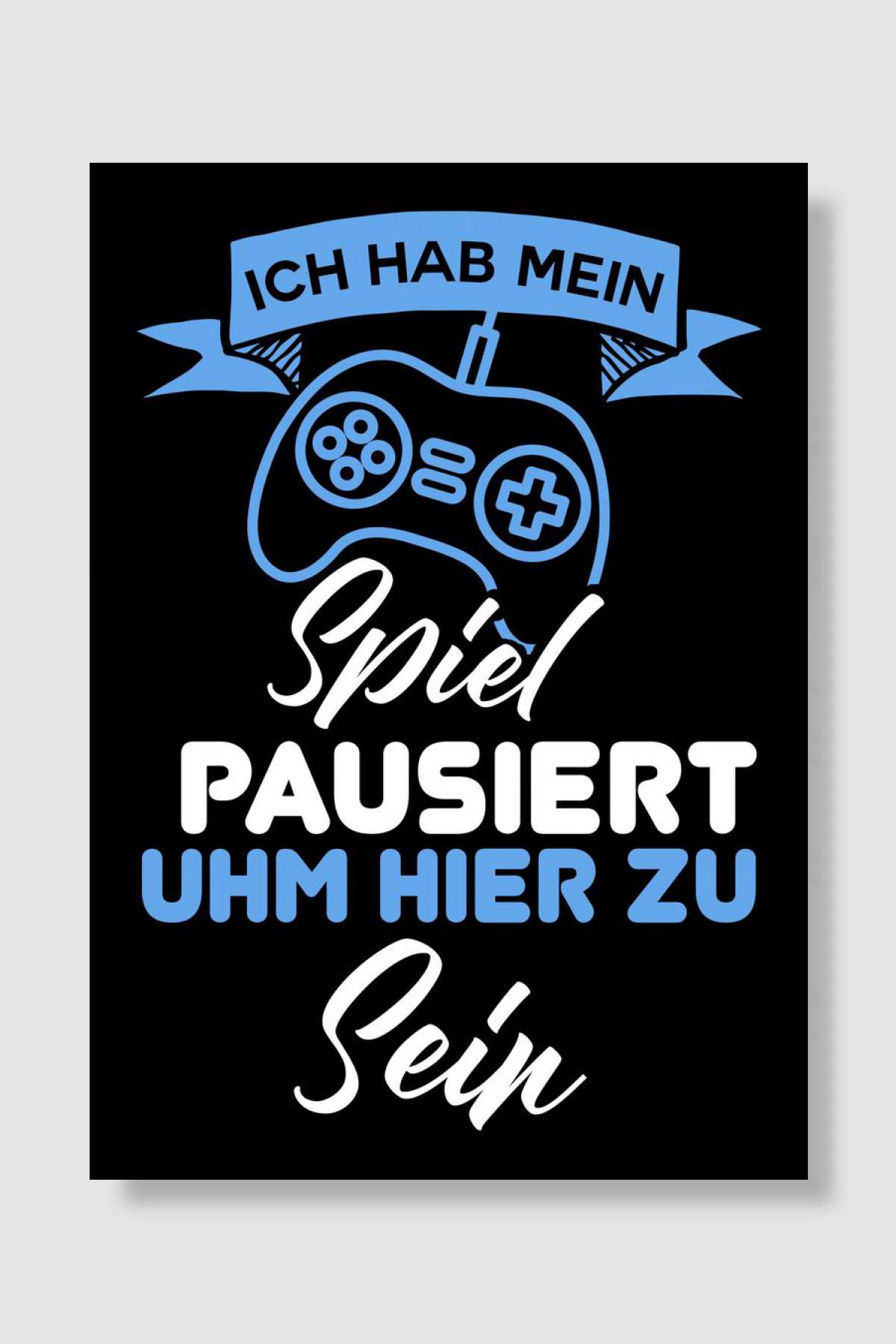 Gaming Spiel Pausiert Game Oyun Poster Çerçevesiz Yüksek Kalite Oyun Afiş Duvar Poster