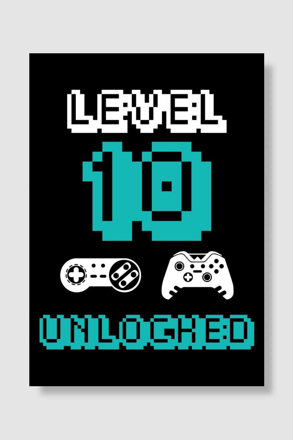 Level up Oyun Poster Çerçevesiz Yüksek Kalite Oyun Afiş Duvar Poster