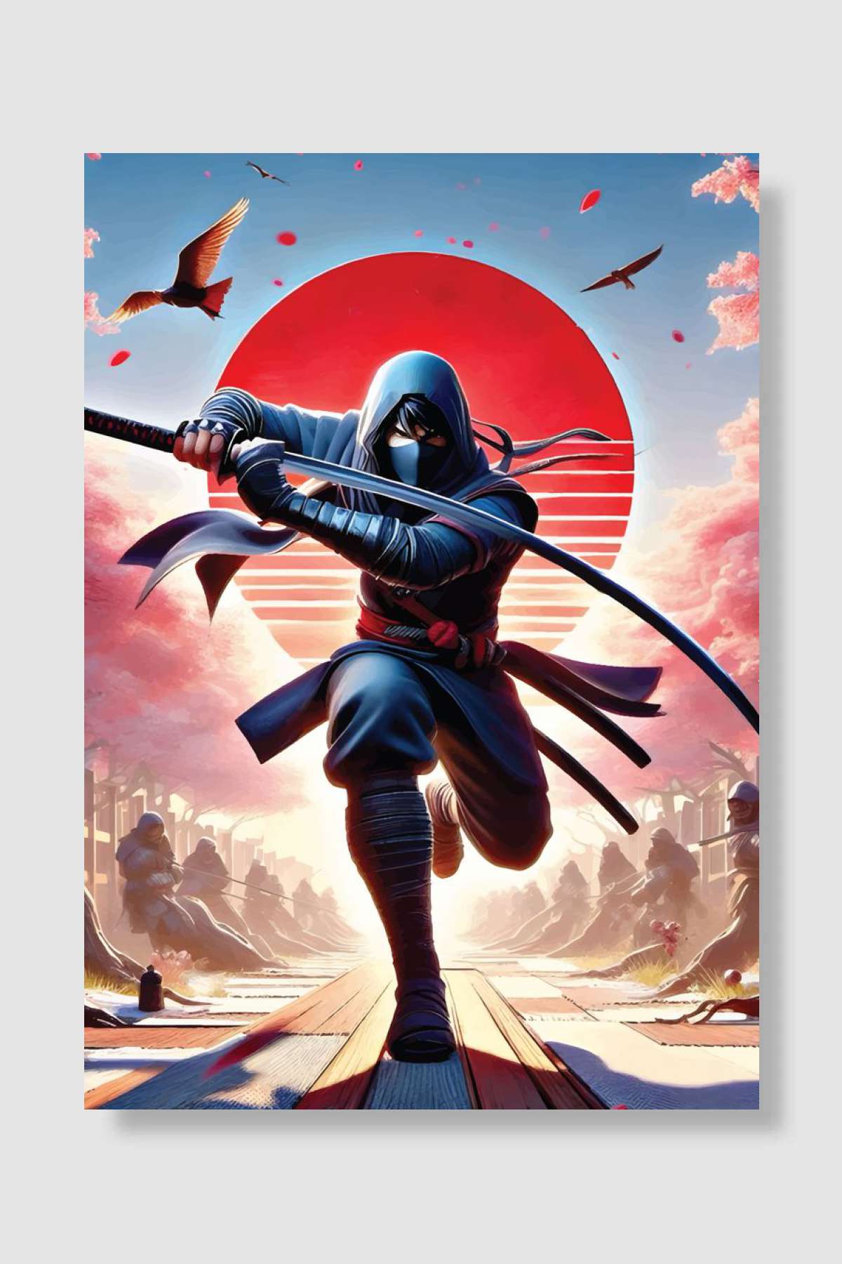 samurai shadow game Oyun Poster Çerçevesiz Yüksek Kalite Oyun Afiş Duvar Poster