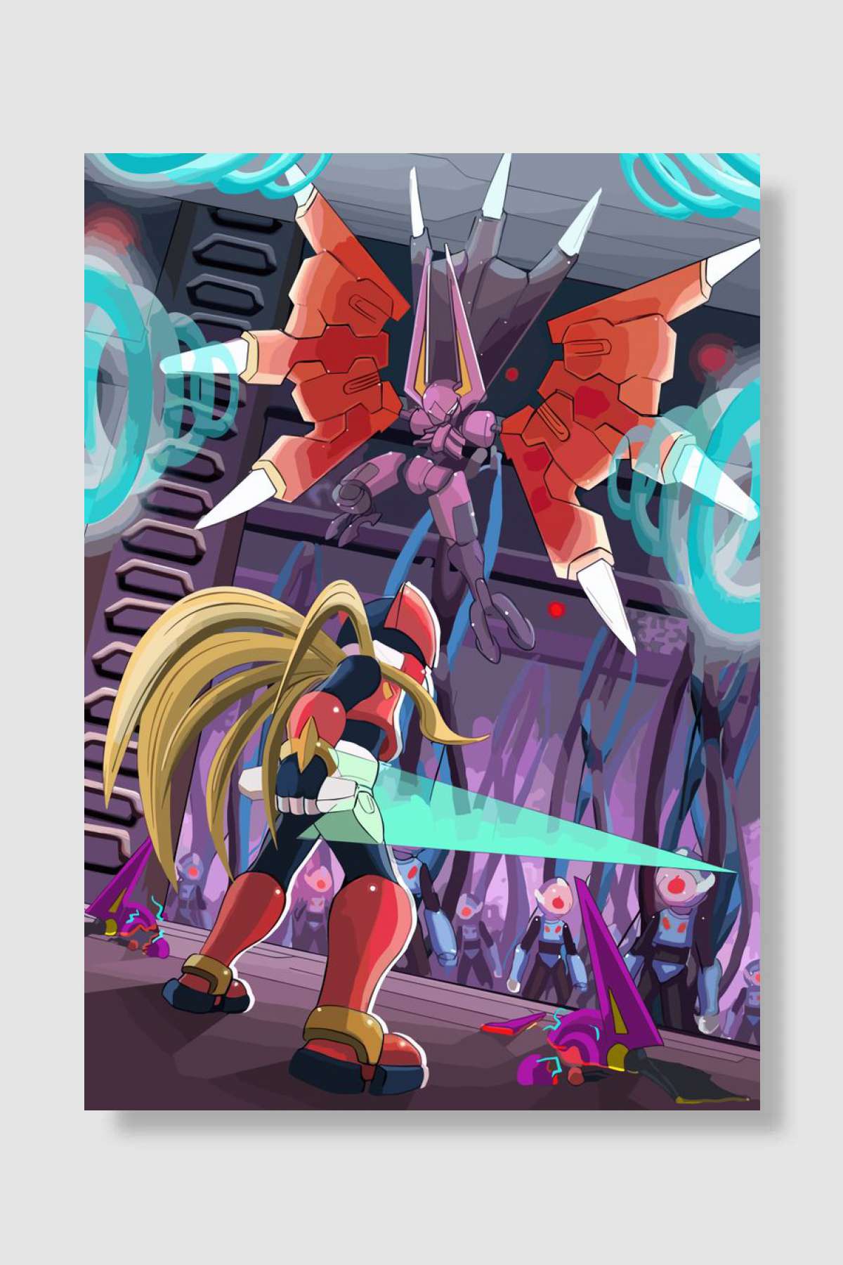 Megaman Zero Oyun Poster Çerçevesiz Yüksek Kalite Oyun Afiş Duvar Poster