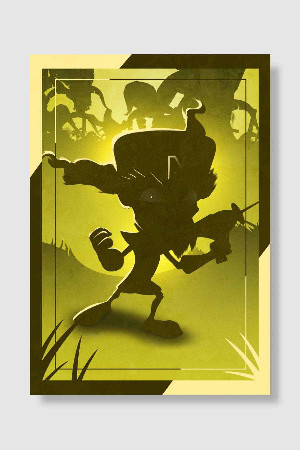 crash_silloutette_neo Oyun Poster Çerçevesiz Yüksek Kalite Oyun Afiş Duvar Poster