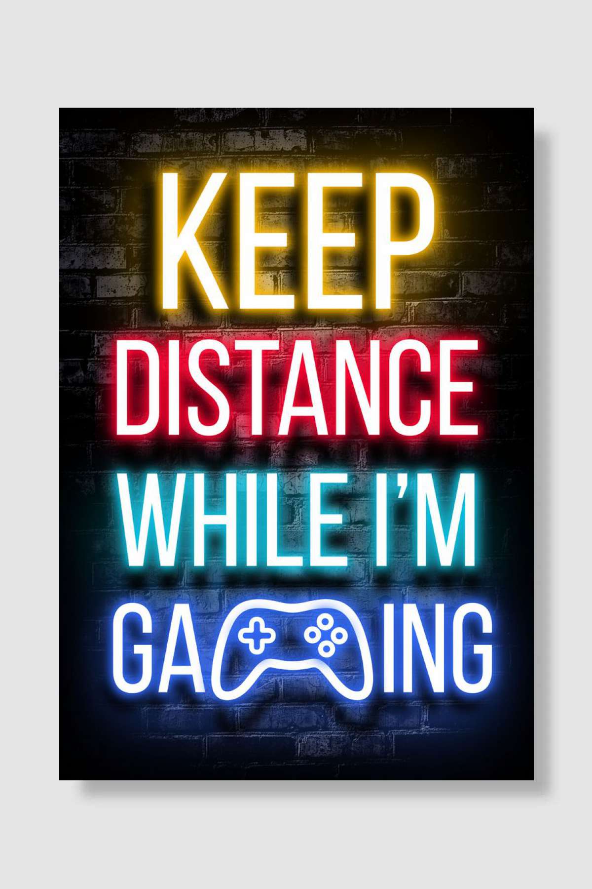 Gaming neon quotes Oyun Poster Çerçevesiz Yüksek Kalite Oyun Afiş Duvar Poster