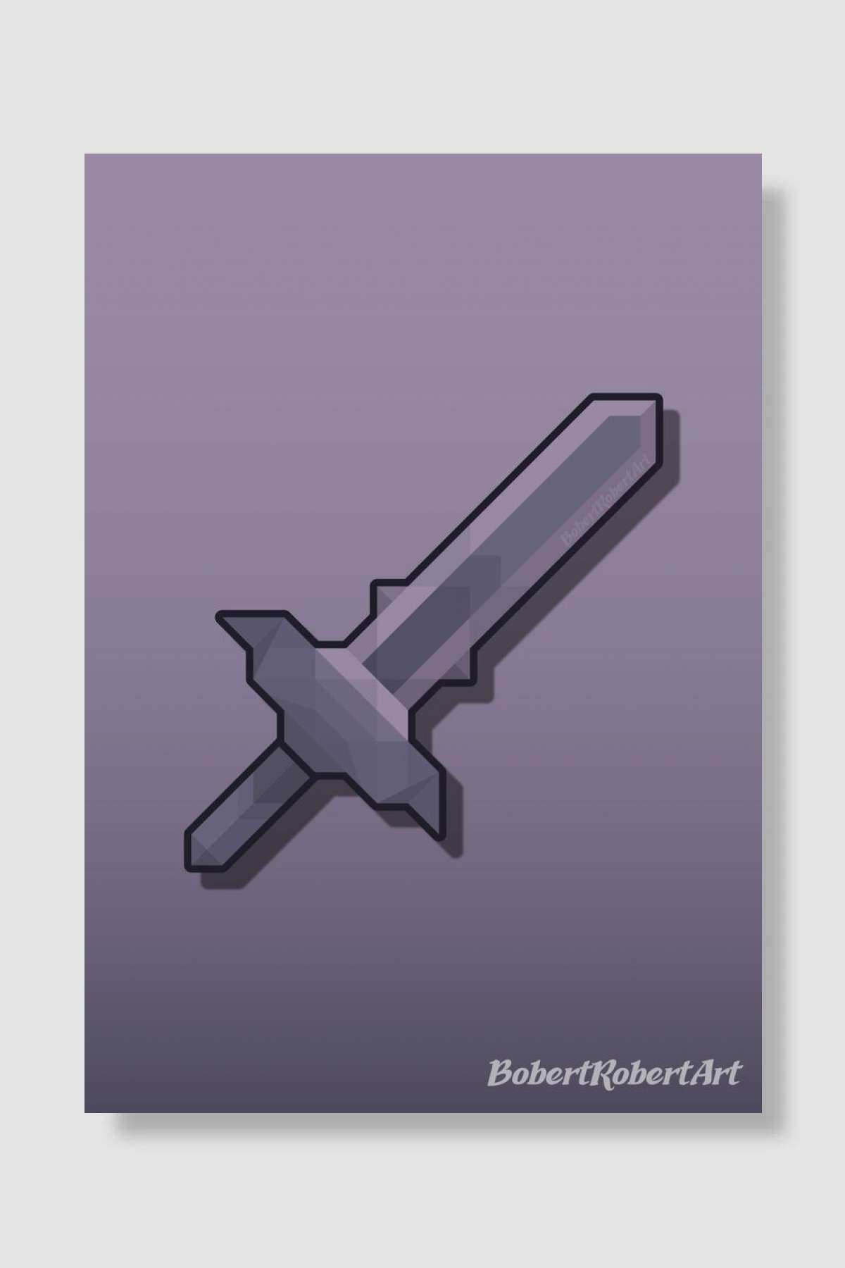 Terraria Ebonwood Sword Oyun Poster Çerçevesiz Yüksek Kalite Oyun Afiş Duvar Poster