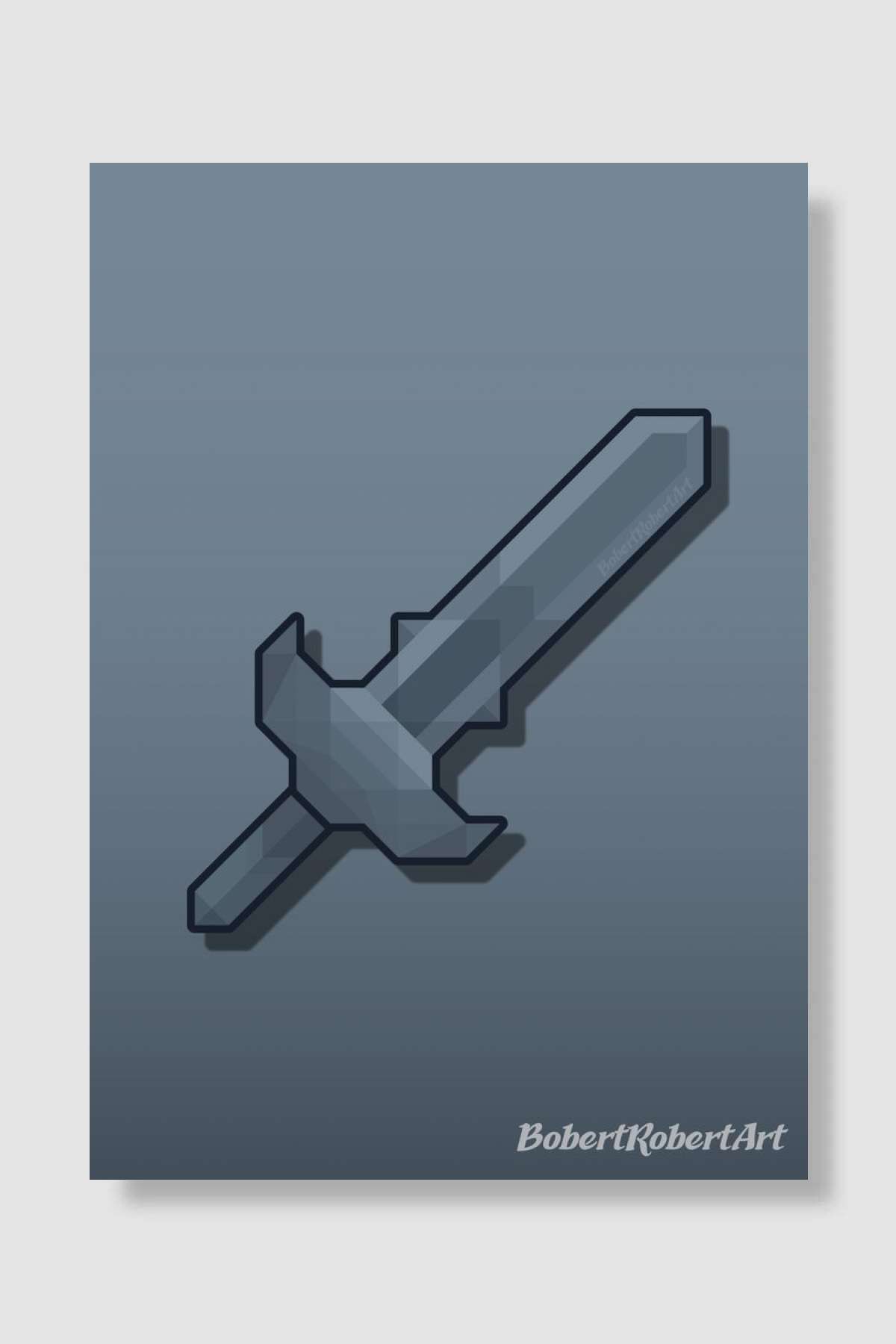 Terraria Shadewood Sword Oyun Poster Çerçevesiz Yüksek Kalite Oyun Afiş Duvar Poster