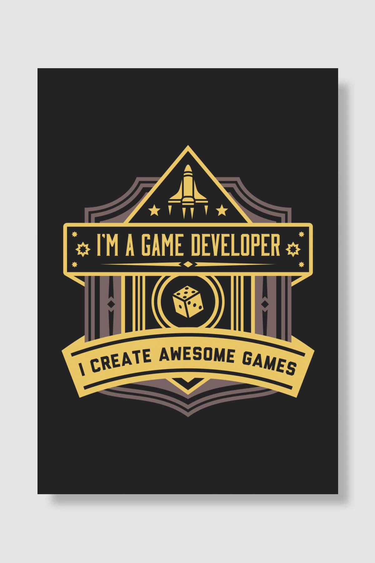 I Am Game Developer Oyun Poster Çerçevesiz Yüksek Kalite Oyun Afiş Duvar Poster