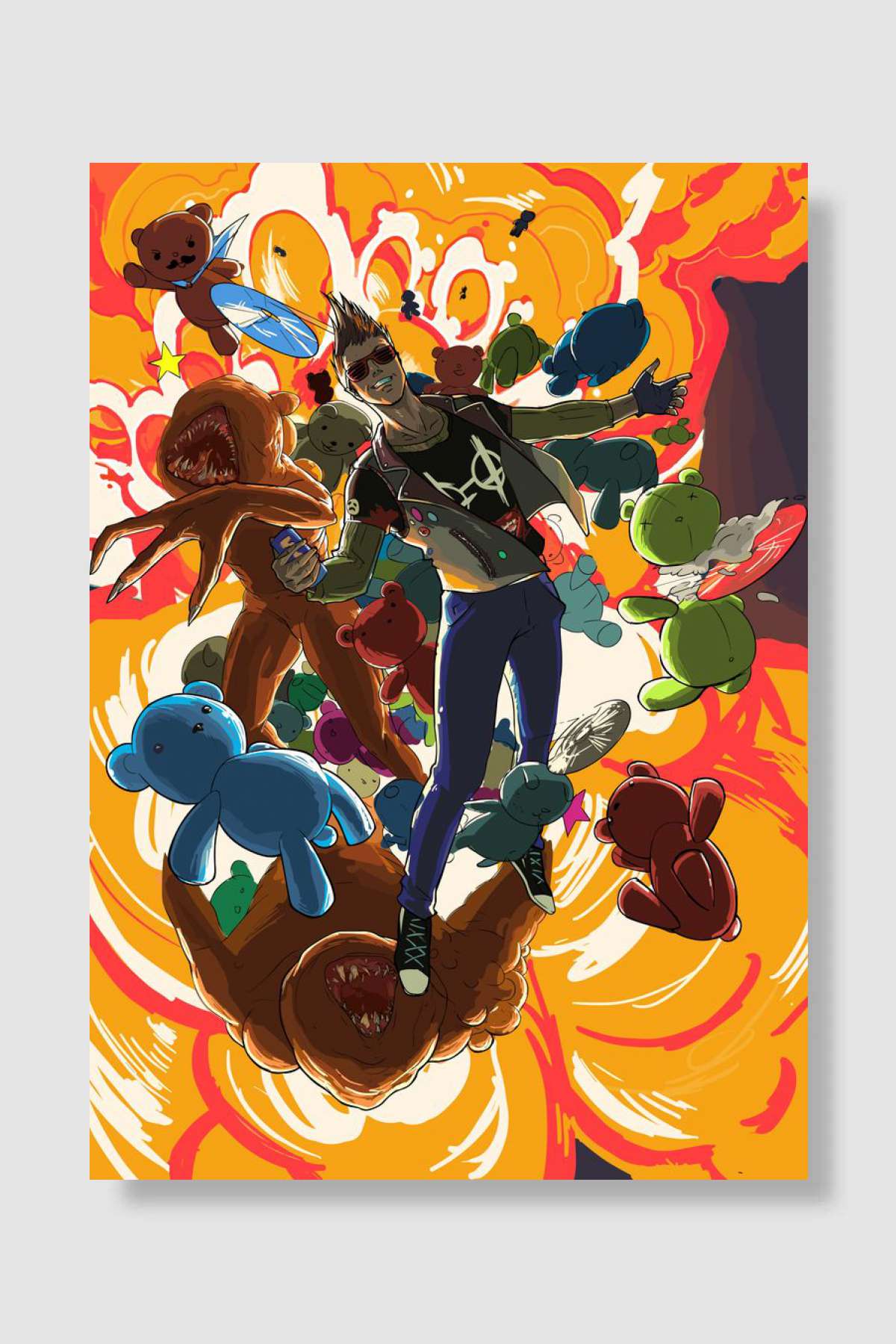 Sunset Overdrive Oyun Poster Çerçevesiz Yüksek Kalite Oyun Afiş Duvar Poster