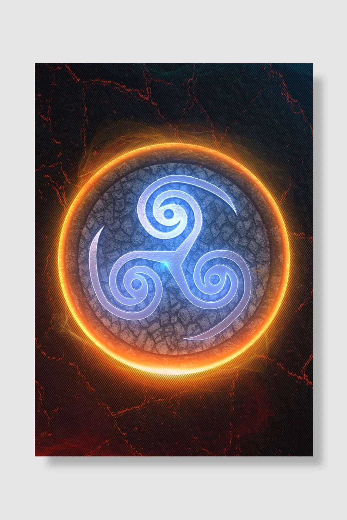 3D Hellblade Emblem Oyun Poster Çerçevesiz Yüksek Kalite Oyun Afiş Duvar Poster