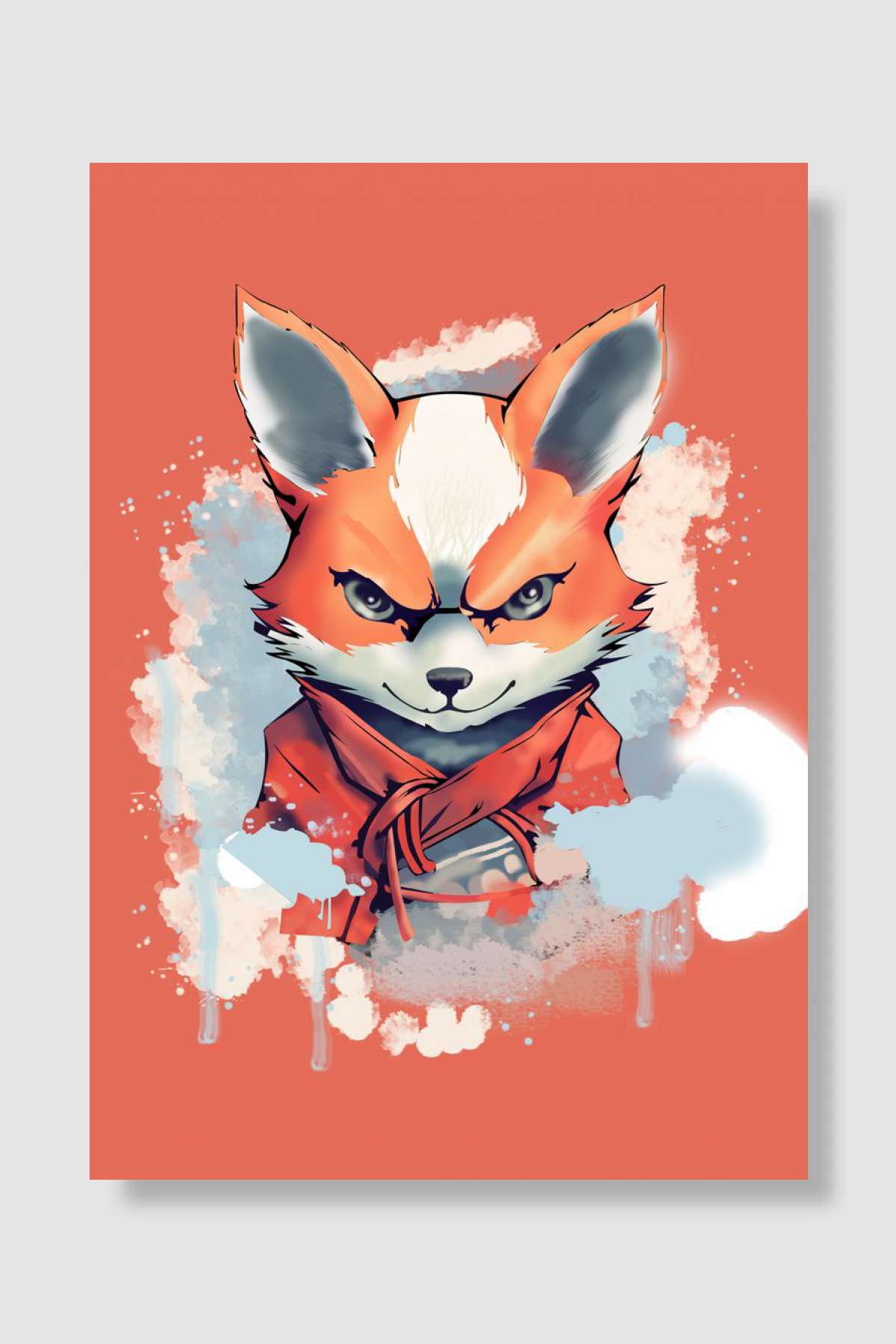 Kitsune Oyun Poster Çerçevesiz Yüksek Kalite Oyun Afiş Duvar Poster