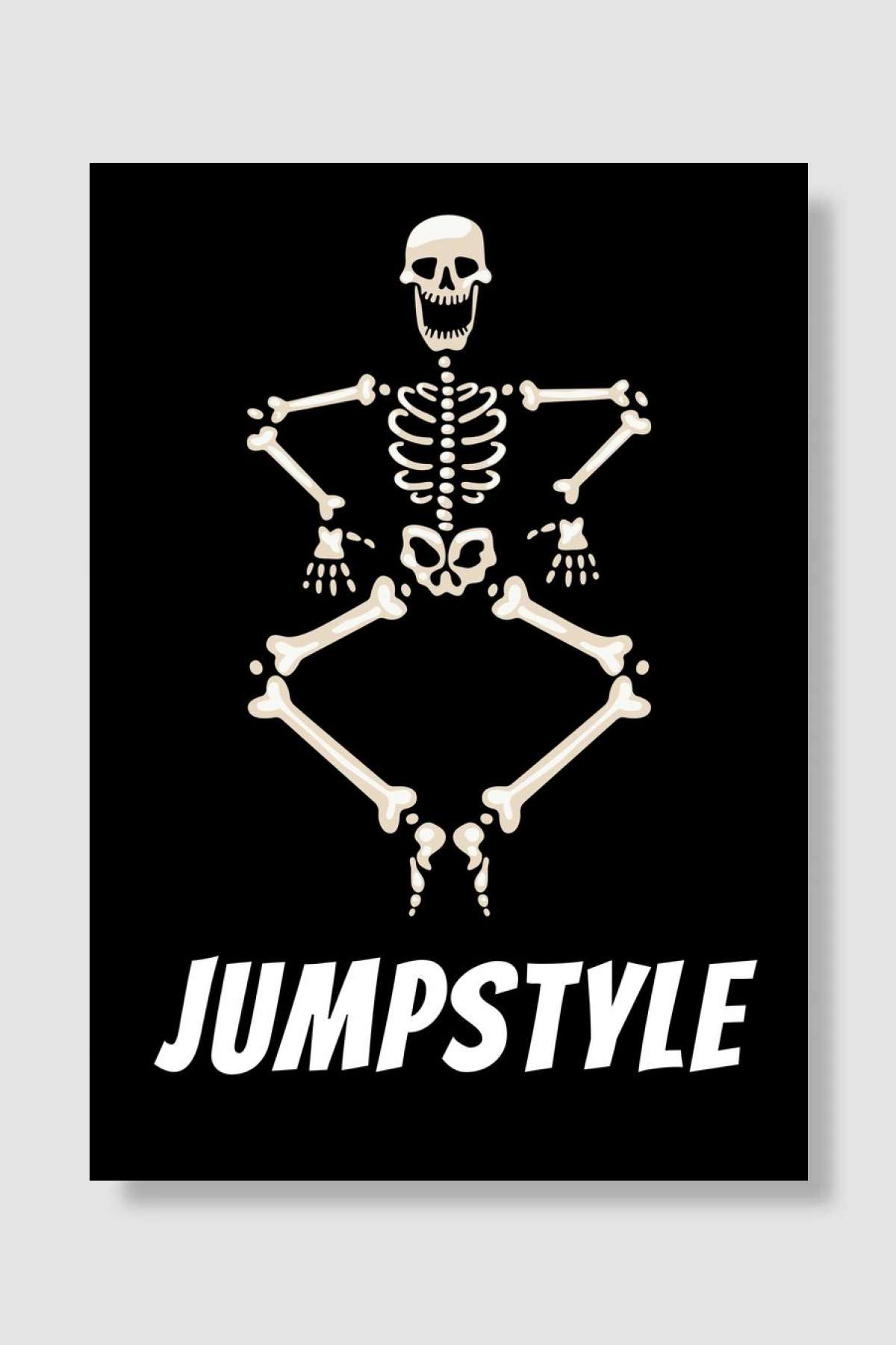 Jumpstyle Hardstyle Skelet Oyun Poster Çerçevesiz Yüksek Kalite Oyun Afiş Duvar Poster
