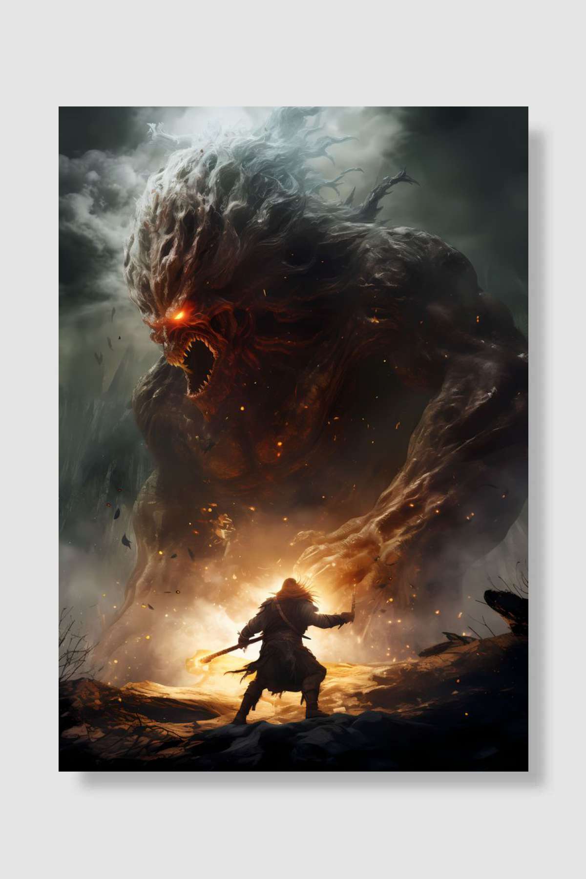 Fantasy Endboss Elden Ring Oyun Poster Çerçevesiz Yüksek Kalite Oyun Afiş Duvar Poster