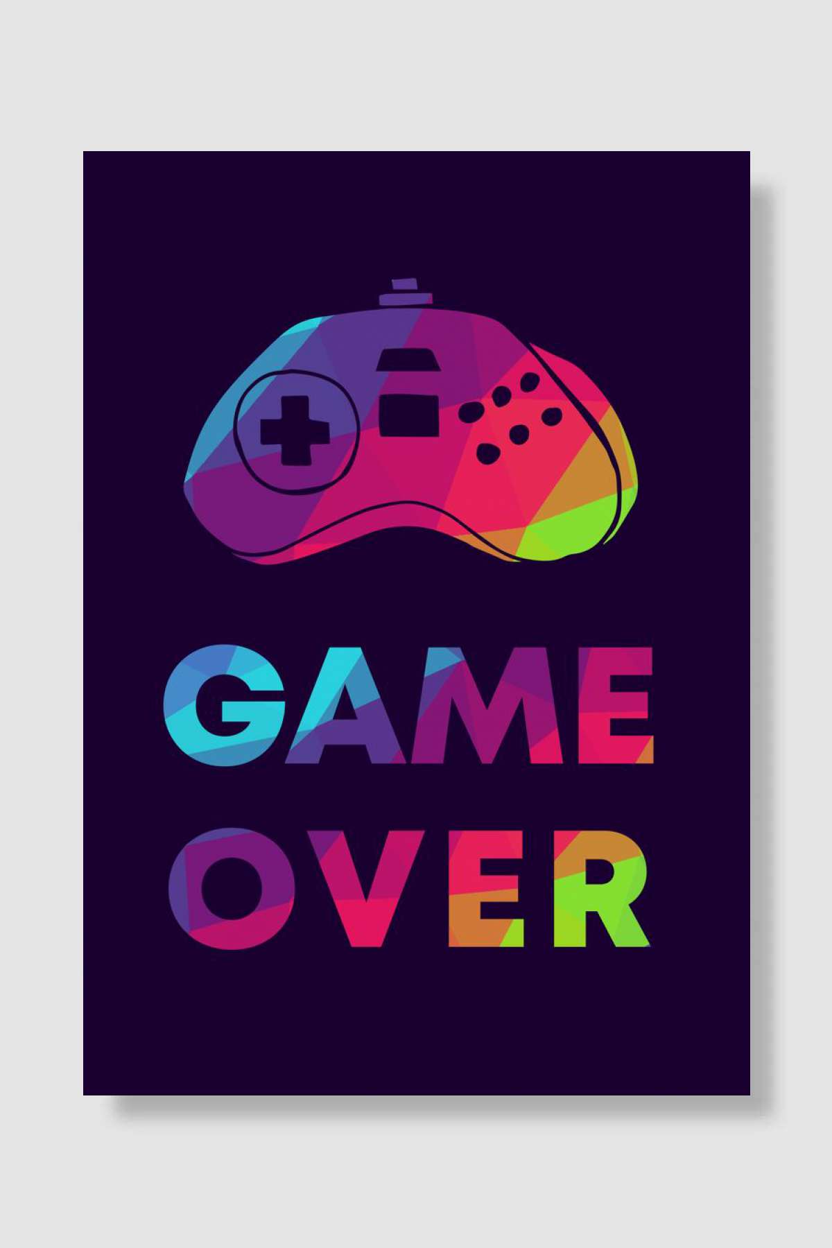 Game Over 19 Oyun Poster Çerçevesiz Yüksek Kalite Oyun Afiş Duvar Poster