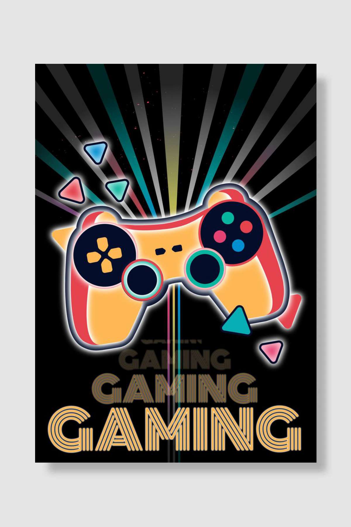 Gaming Controller Oyun Poster Çerçevesiz Yüksek Kalite Oyun Afiş Duvar Poster
