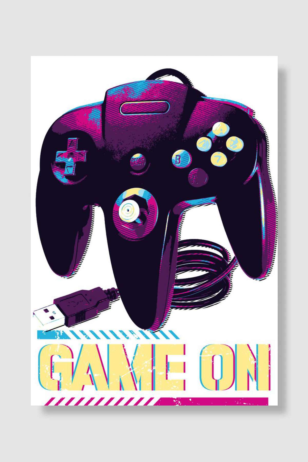 game on Oyun Poster Çerçevesiz Yüksek Kalite Oyun Afiş Duvar Poster