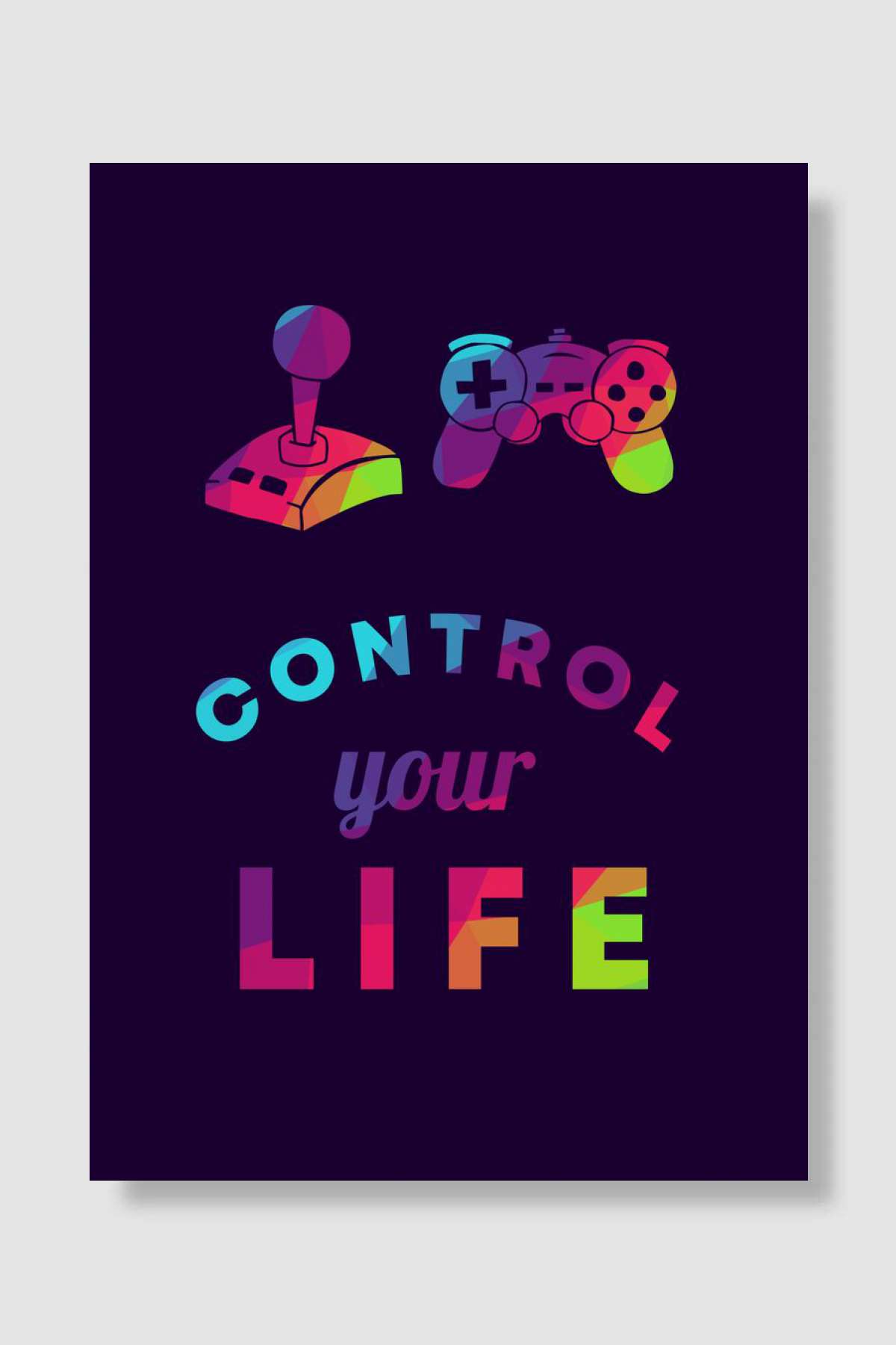 Gaming Control Life 7 Oyun Poster Çerçevesiz Yüksek Kalite Oyun Afiş Duvar Poster