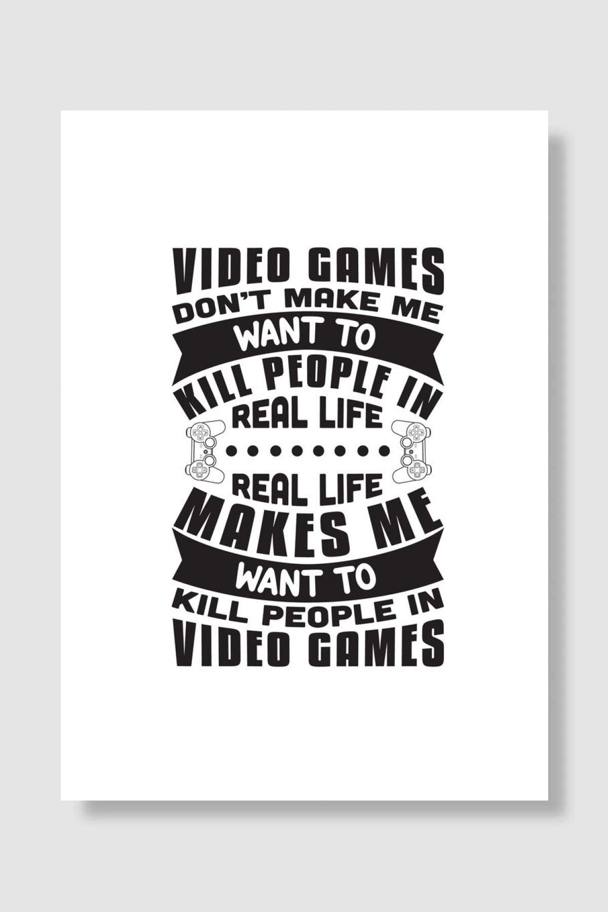 Video Gamers Oyun Poster Çerçevesiz Yüksek Kalite Oyun Afiş Duvar Poster