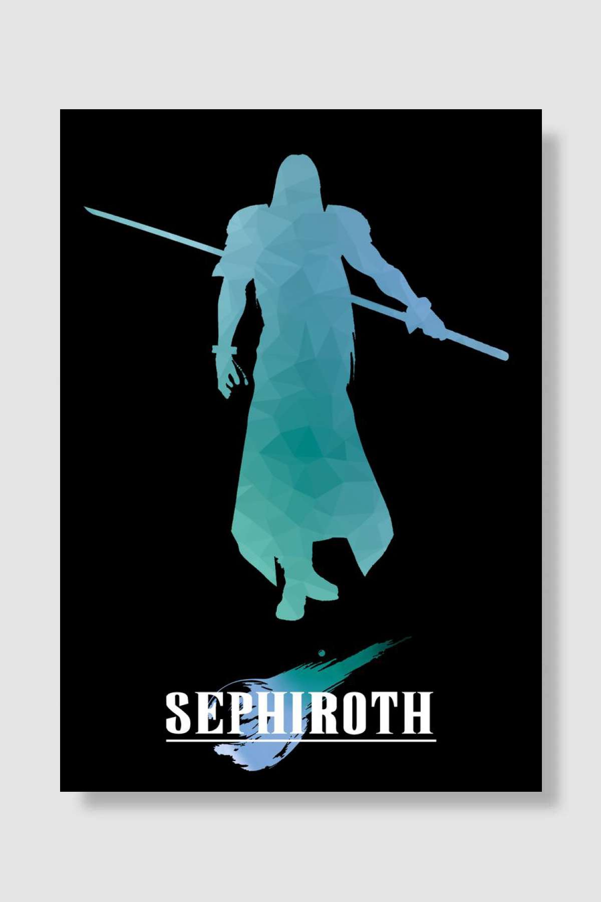 Sephiroth FF7 Oyun Poster Çerçevesiz Yüksek Kalite Oyun Afiş Duvar Poster