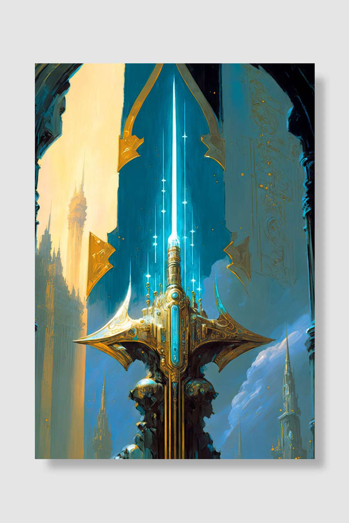 Ace of swords MySTDeck Oyun Poster Çerçevesiz Yüksek Kalite Oyun Afiş Duvar Poster