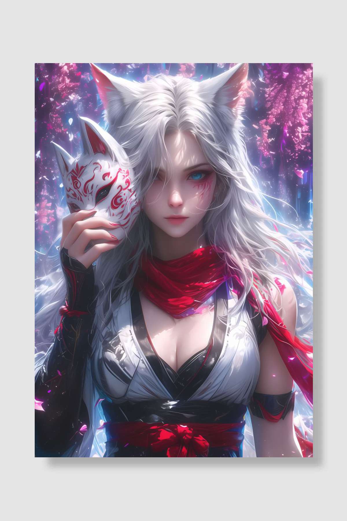 Fox Mask Serenity Gaming Oyun Poster Çerçevesiz Yüksek Kalite Oyun Afiş Duvar Poster - En İyi Fiyatlarla