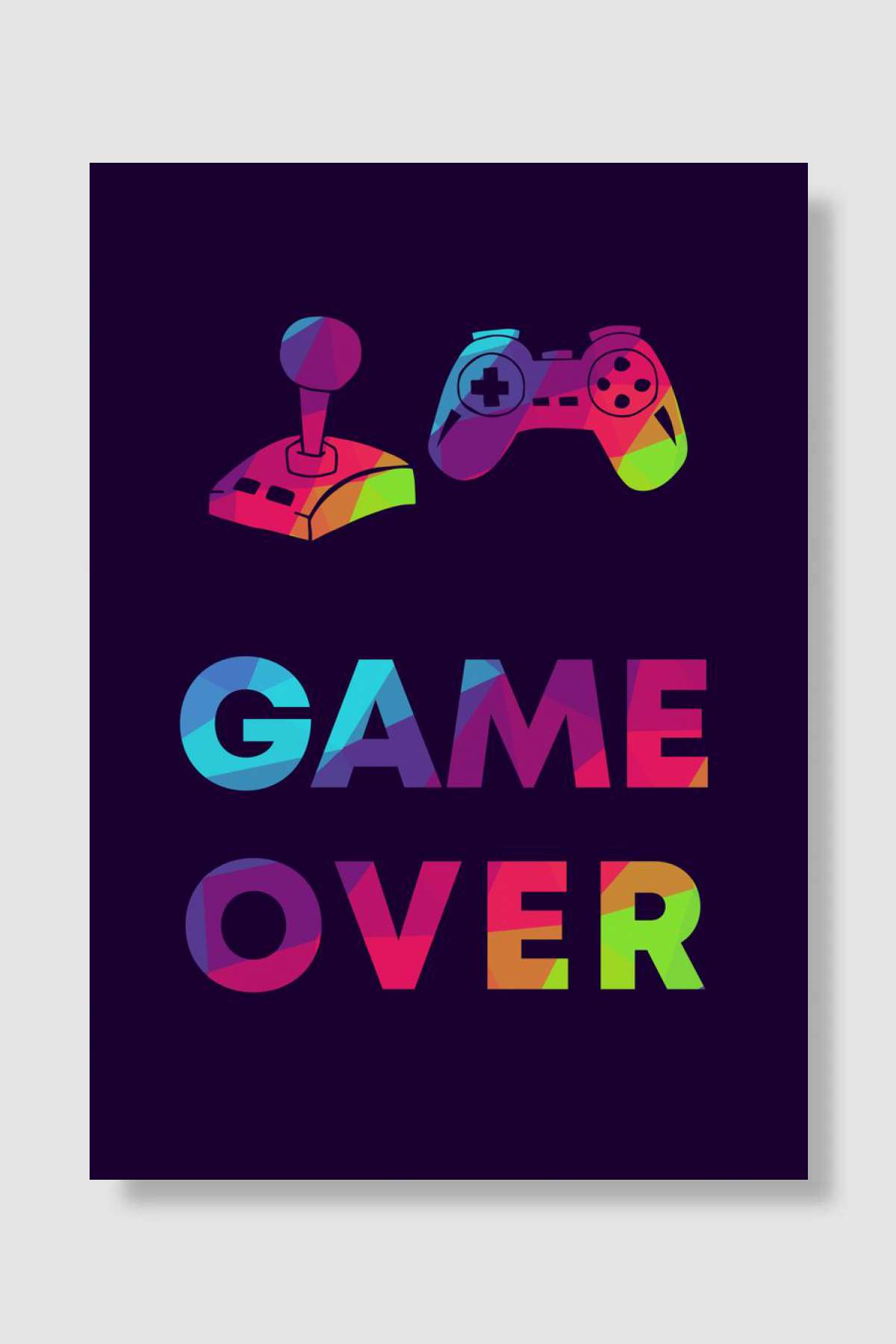 Game Over 13 Oyun Poster Çerçevesiz Yüksek Kalite Oyun Afiş Duvar Poster