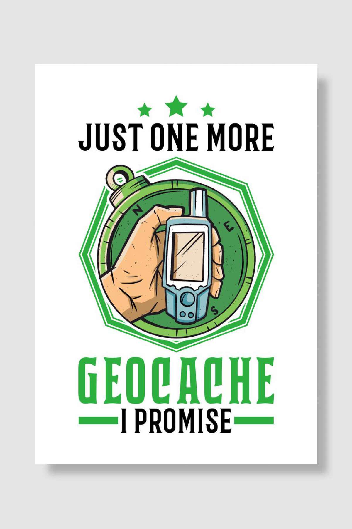 Just One More Geocache Oyun Poster Çerçevesiz Yüksek Kalite Oyun Afiş Duvar Poster