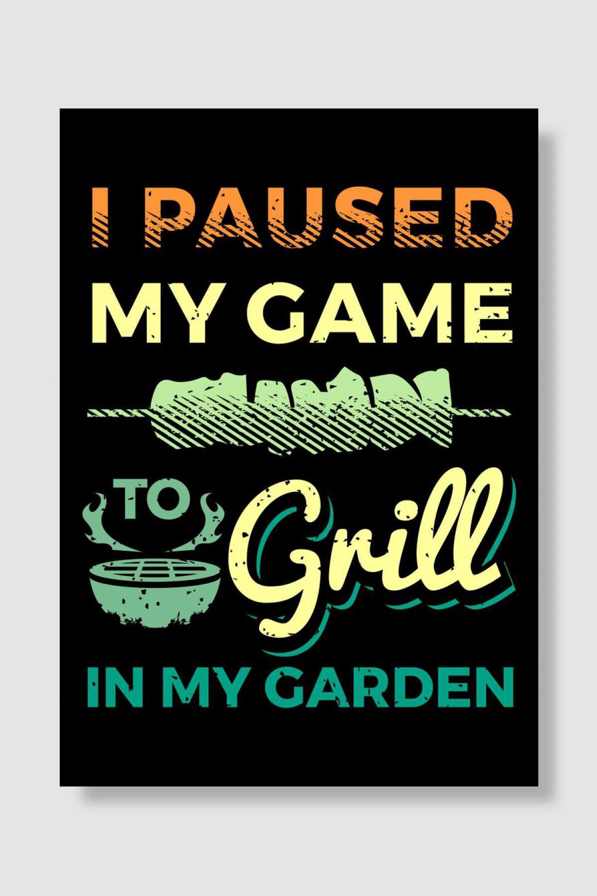 Grilling Smoker BBQ Gift Oyun Poster Çerçevesiz Yüksek Kalite Oyun Afiş Duvar Poster