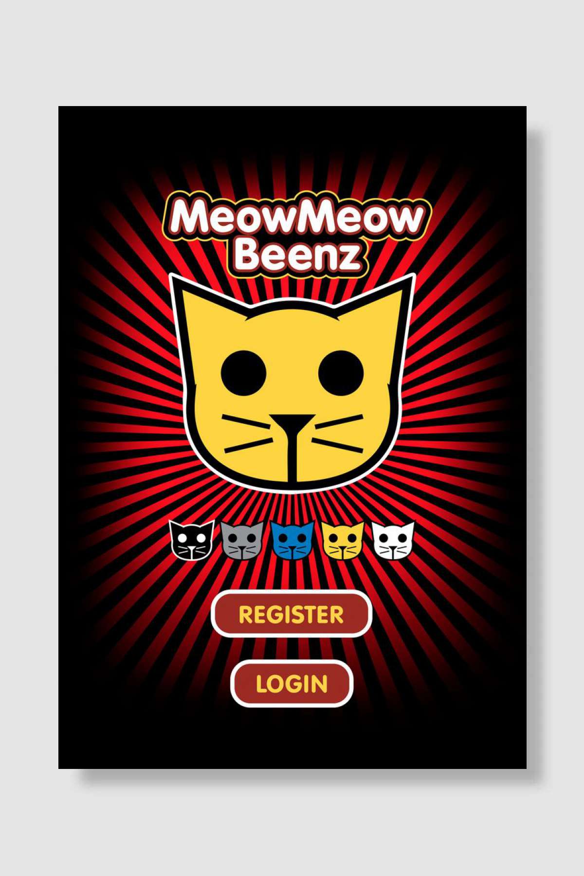 meow meow beenz Oyun Poster Çerçevesiz Yüksek Kalite Oyun Afiş Duvar Poster