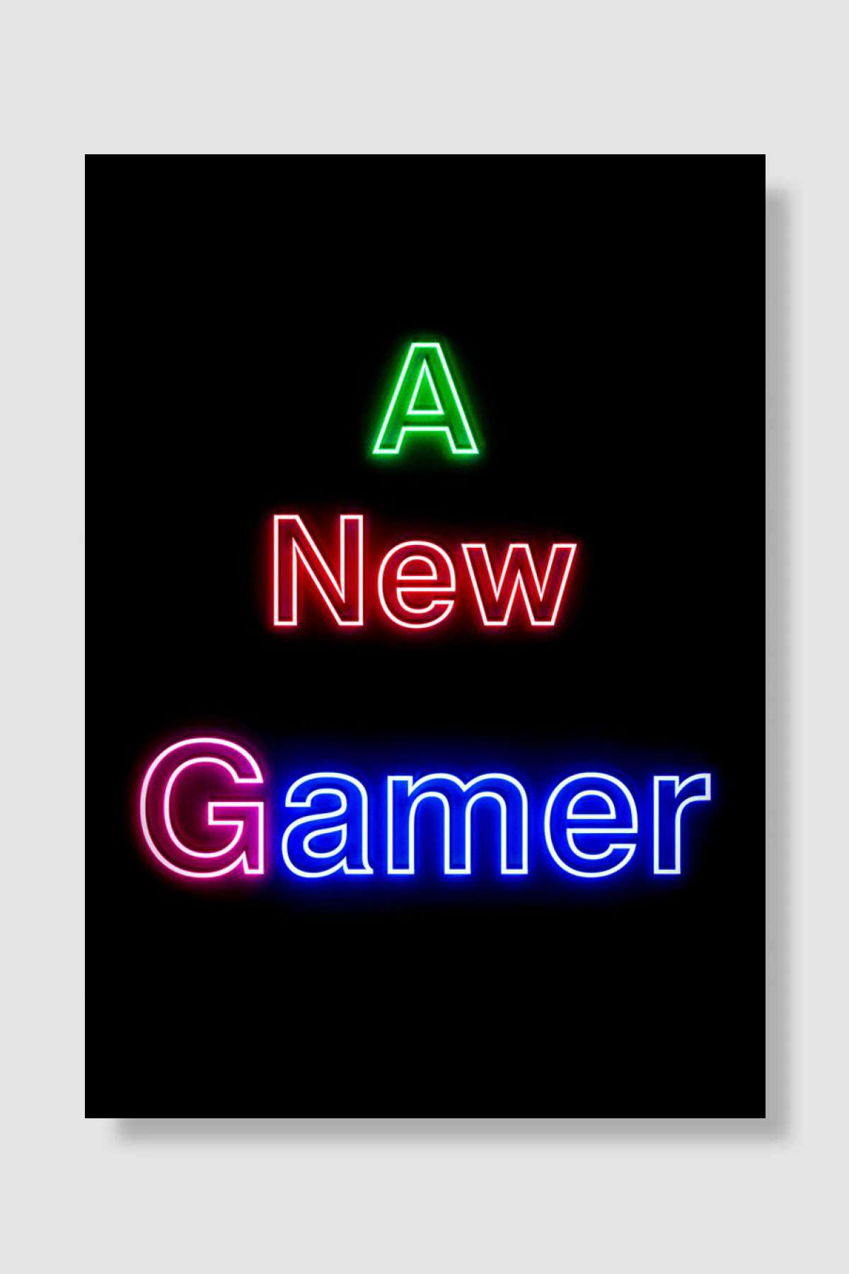 A New Gamer Oyun Poster Çerçevesiz Yüksek Kalite Oyun Afiş Duvar Poster