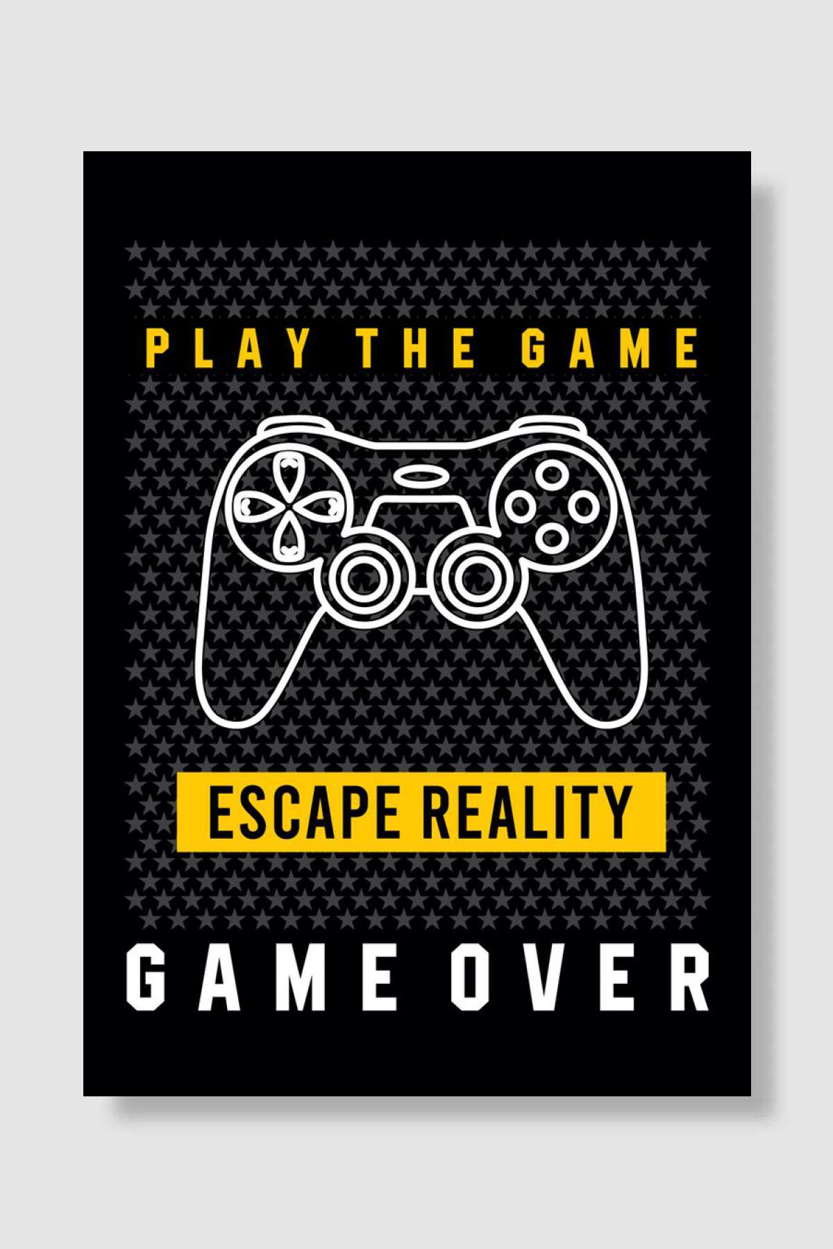 GAME OVER Oyun Poster Çerçevesiz Yüksek Kalite Oyun Afiş Duvar Poster