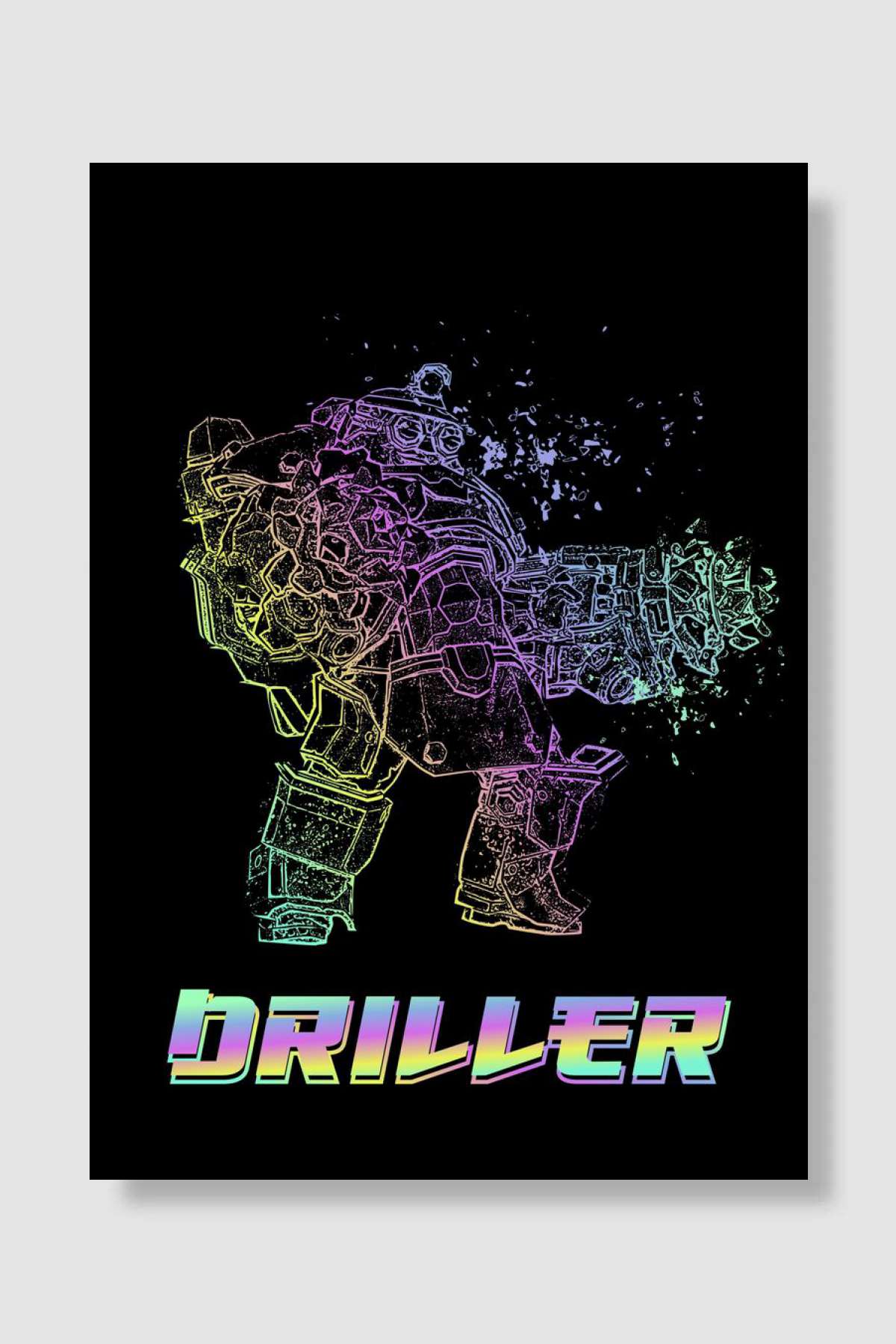 Deep Rock Galactic Driller Oyun Poster Çerçevesiz Yüksek Kalite Oyun Afiş Duvar Poster
